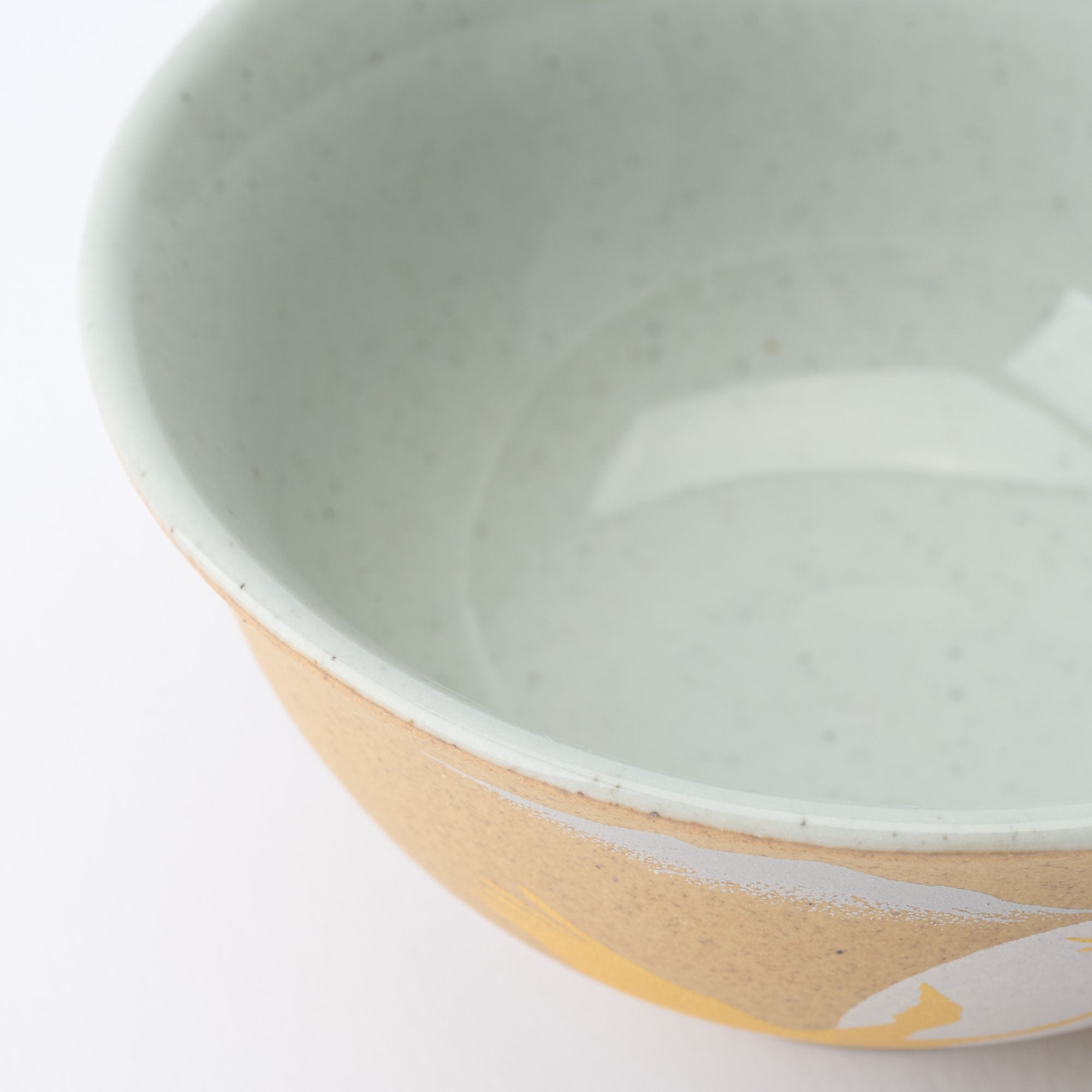 Golden and Silver Cranes Rice Bowl and Japanese Yunomi Teacup Pair Set - JAPAN KUTANI SHOP