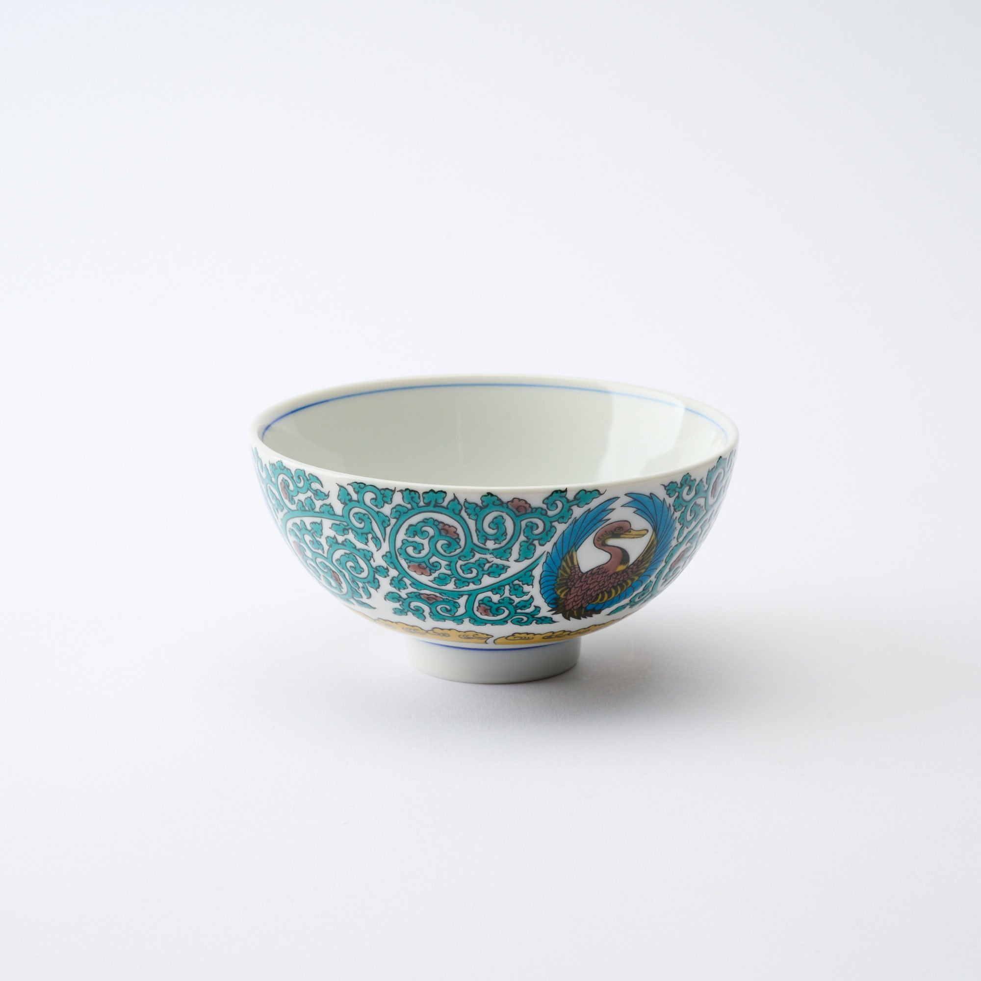 Arabesque and Crane Japanese Rice Bowl - JAPAN KUTANI SHOP