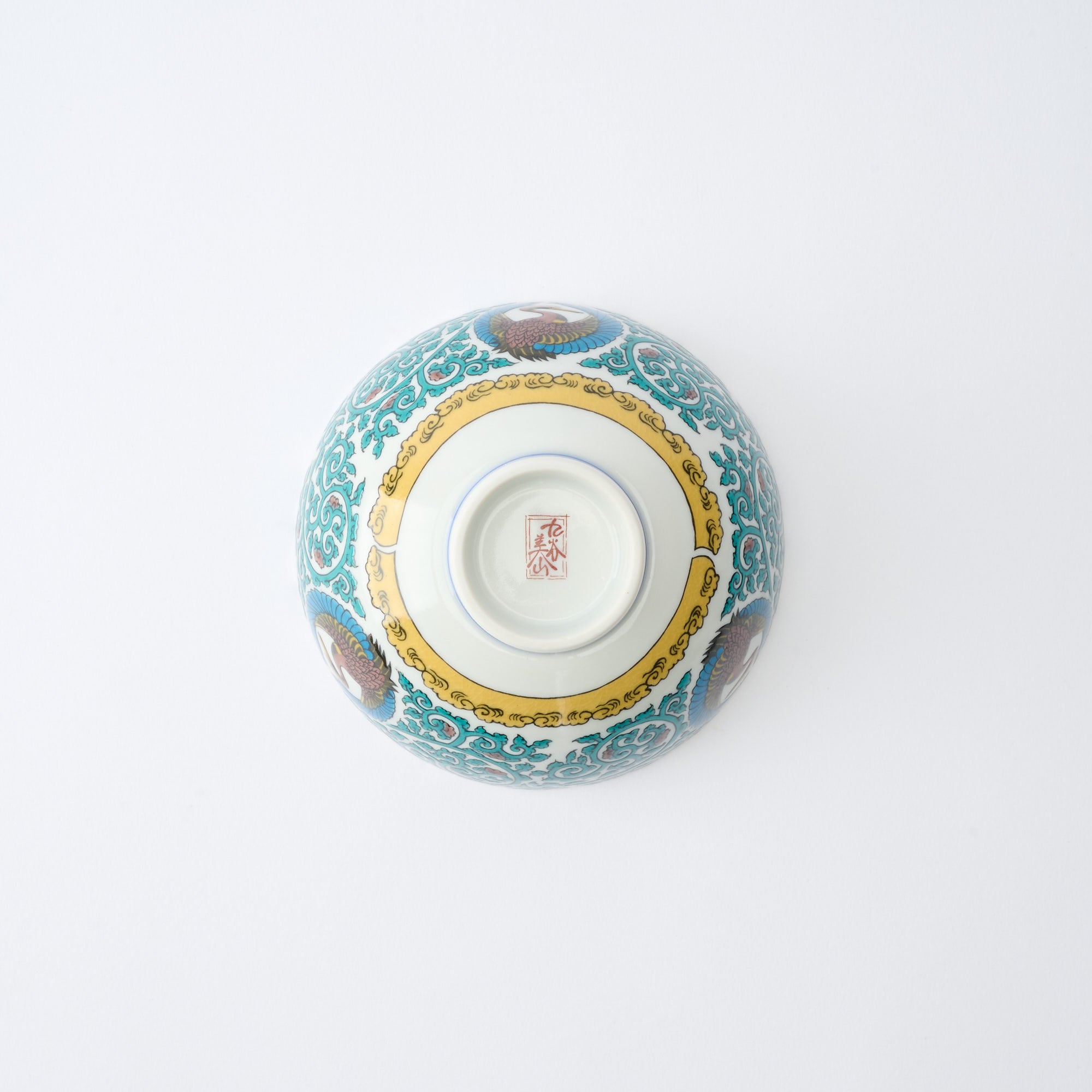 Arabesque and Crane Japanese Rice Bowl - JAPAN KUTANI SHOP