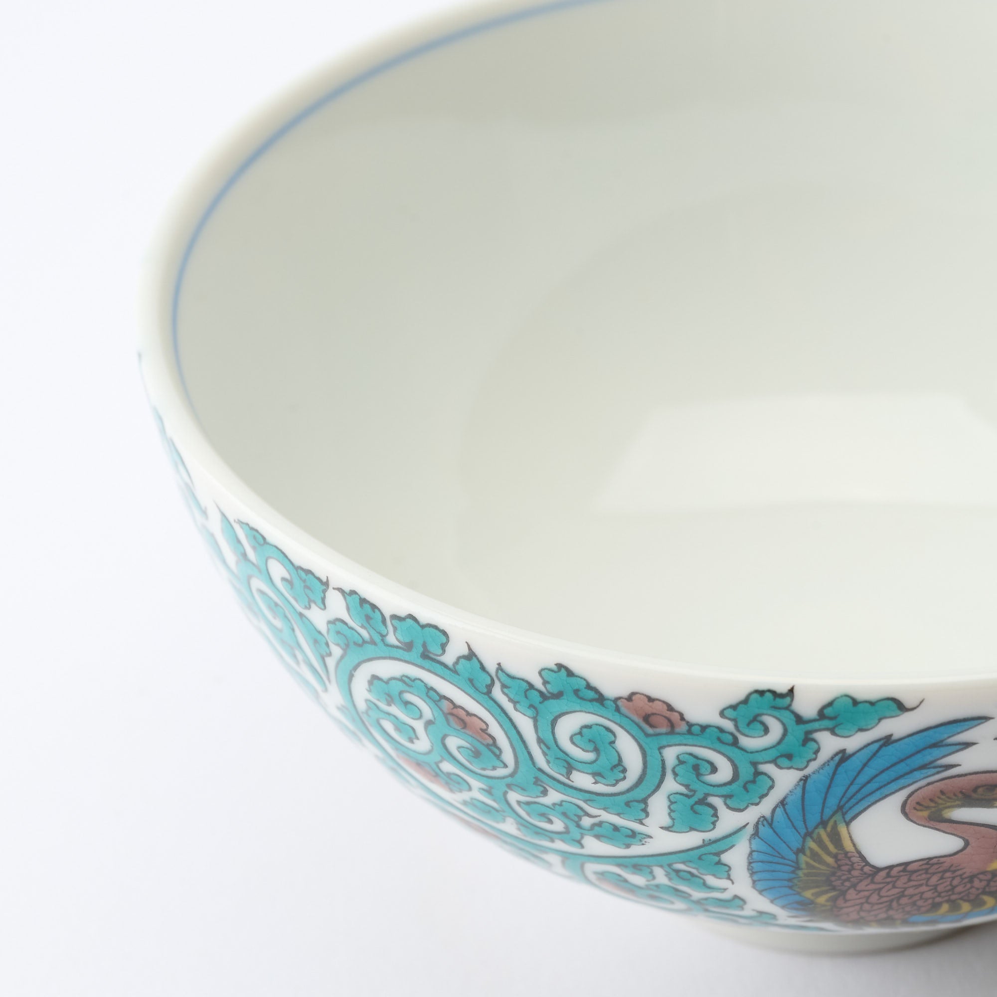 Arabesque and Crane Japanese Rice Bowl - JAPAN KUTANI SHOP