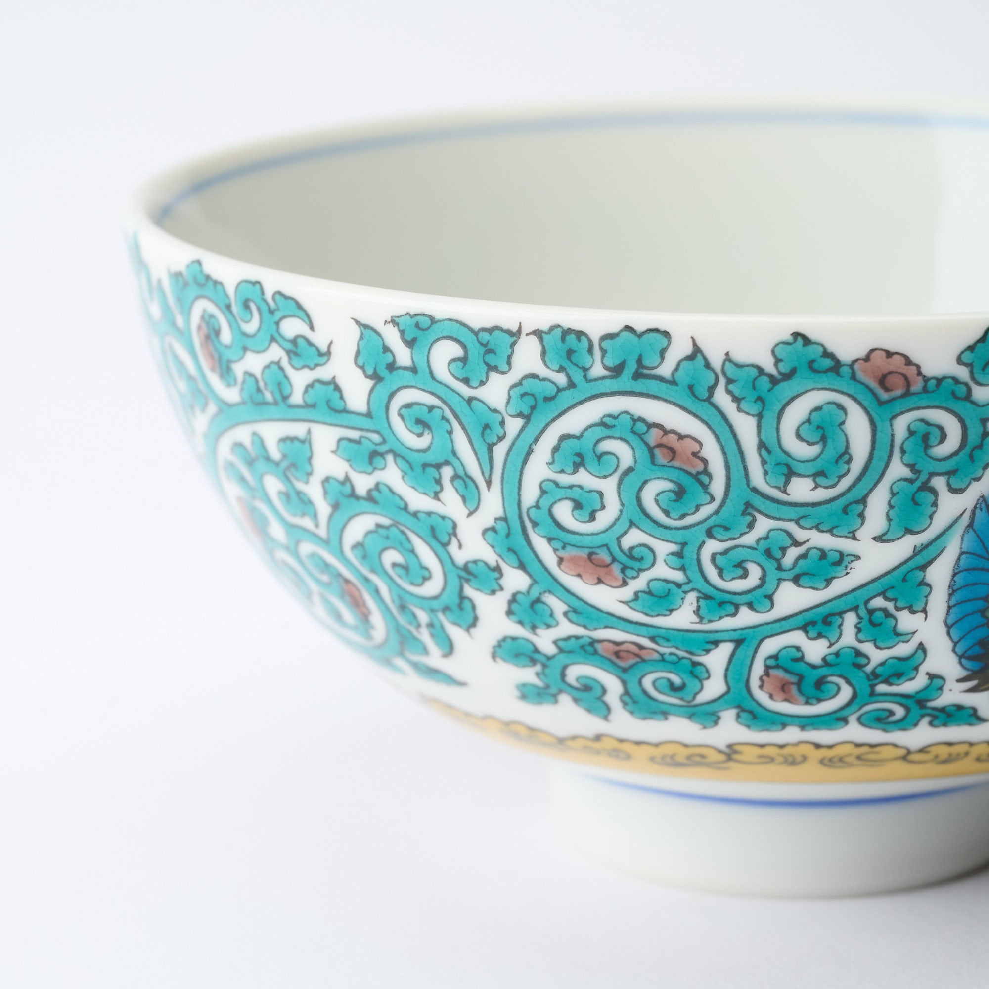 Arabesque and Crane Japanese Rice Bowl - JAPAN KUTANI SHOP