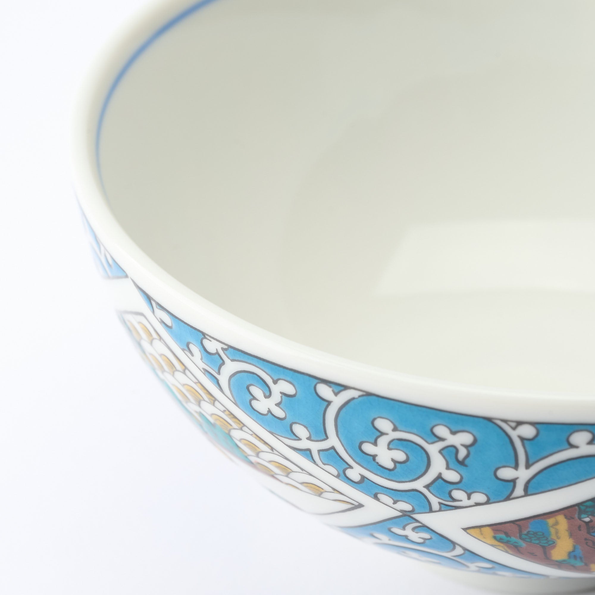 Arabesque and Sansui Japanese Rice Bowl - JAPAN KUTANI SHOP