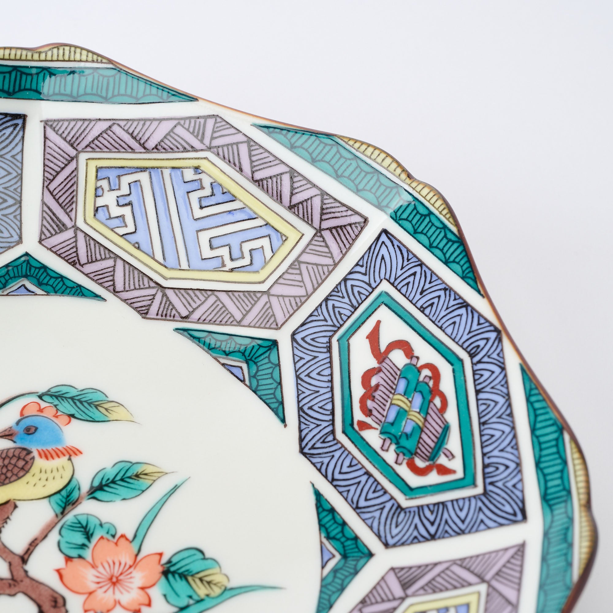 Auspicious Birds and Flowers Side Plate Set - JAPAN KUTANI SHOP