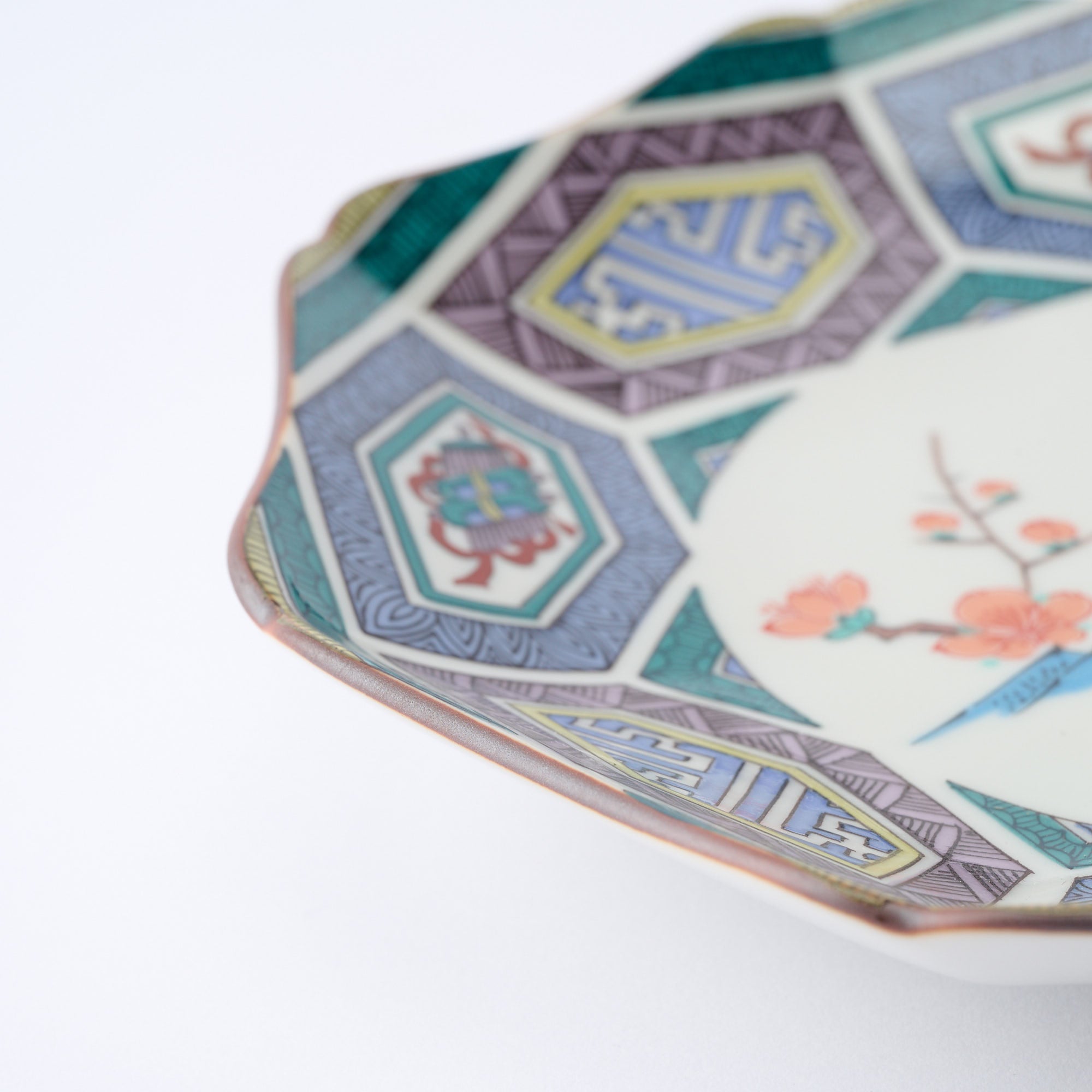 Auspicious Birds and Flowers Side Plate Set - JAPAN KUTANI SHOP