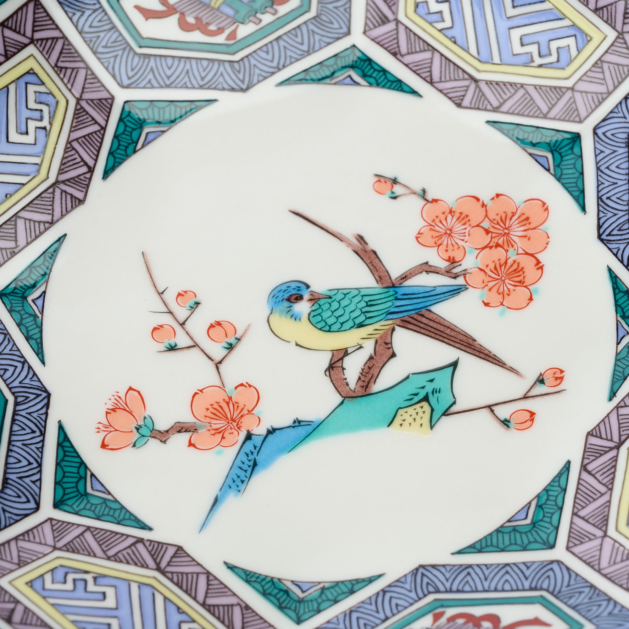Auspicious Birds and Flowers Side Plate Set - JAPAN KUTANI SHOP
