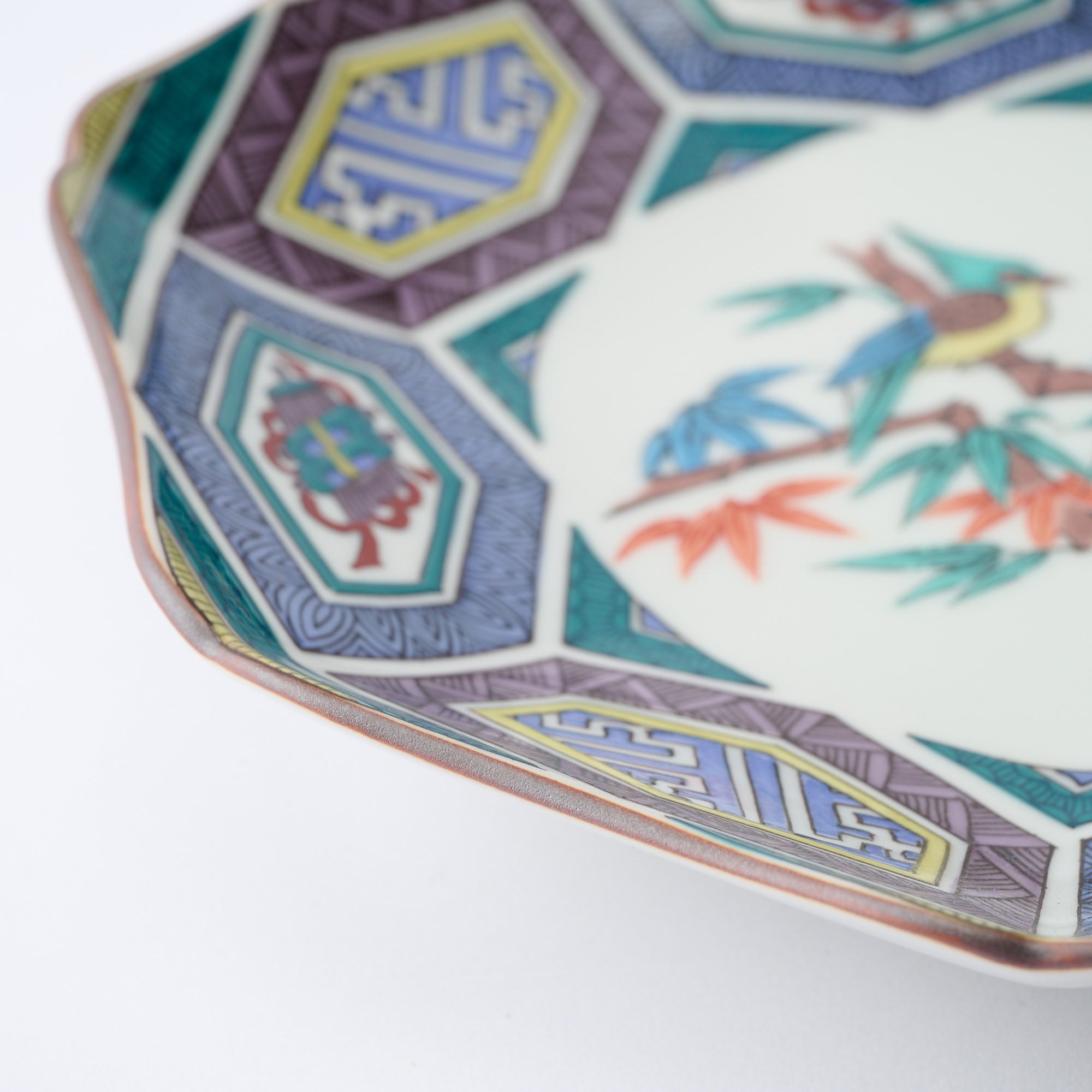 Auspicious Birds and Flowers Side Plate Set - JAPAN KUTANI SHOP