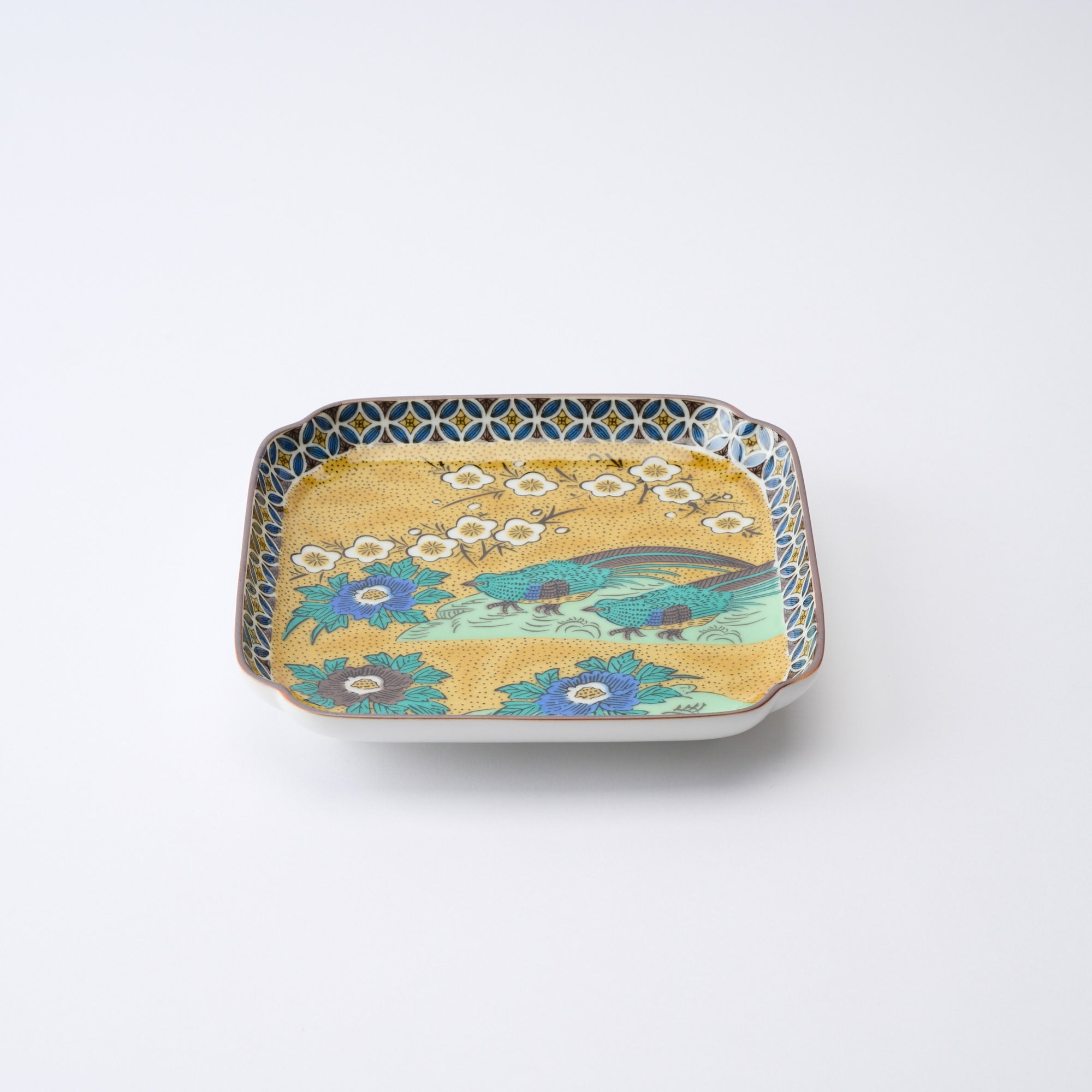 Yoshidaya Flower and Bird Side Plate Set - JAPAN KUTANI SHOP