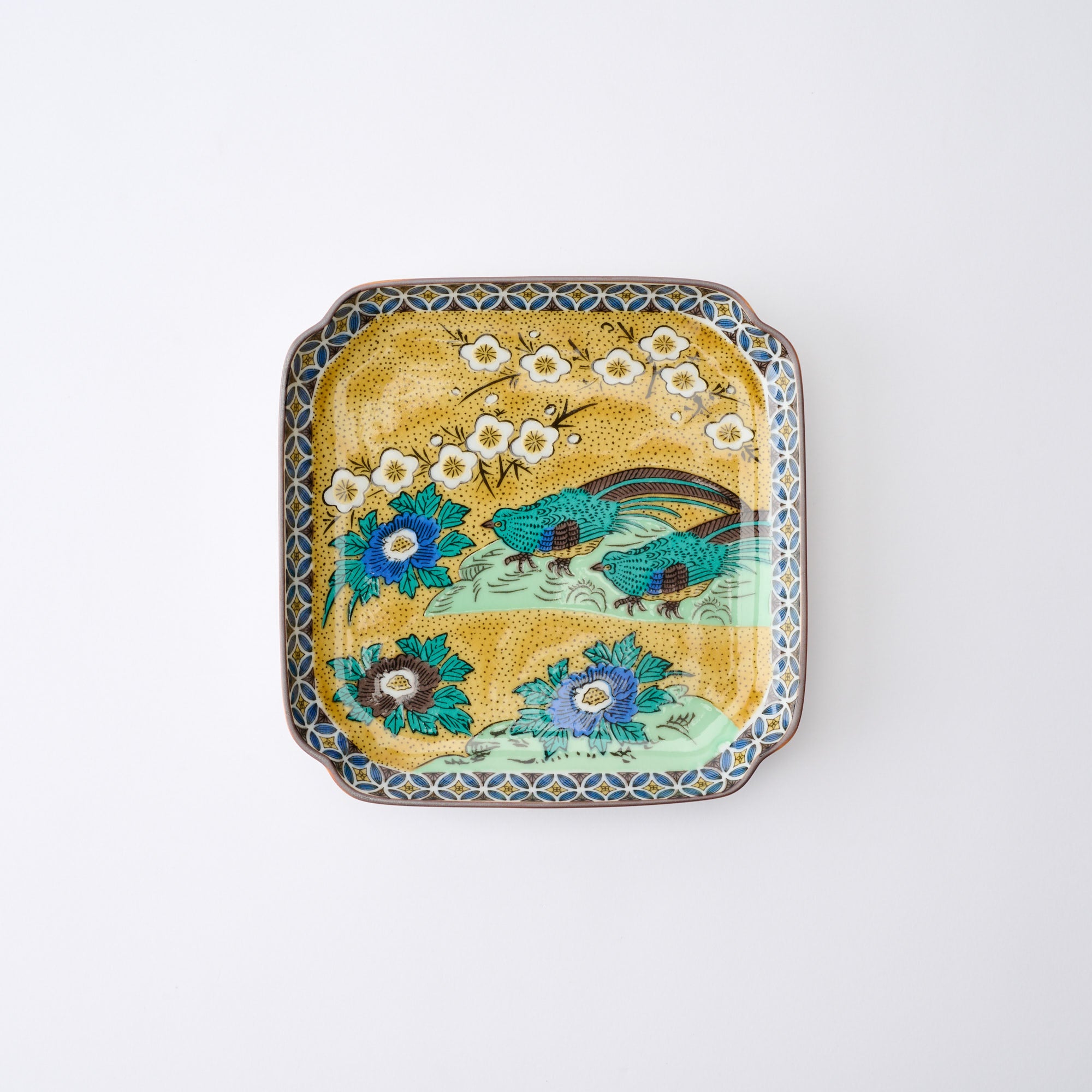 Yoshidaya Flower and Bird Side Plate Set - JAPAN KUTANI SHOP