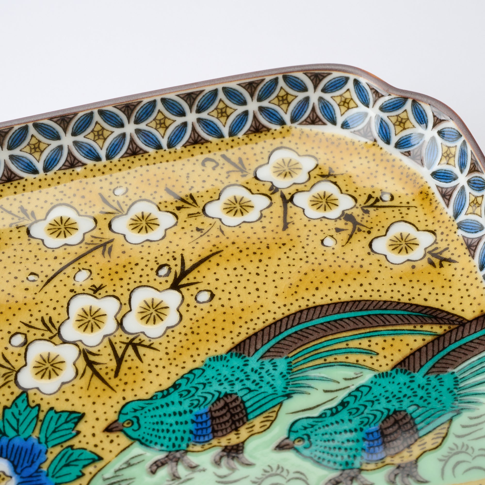 Yoshidaya Flower and Bird Side Plate Set - JAPAN KUTANI SHOP