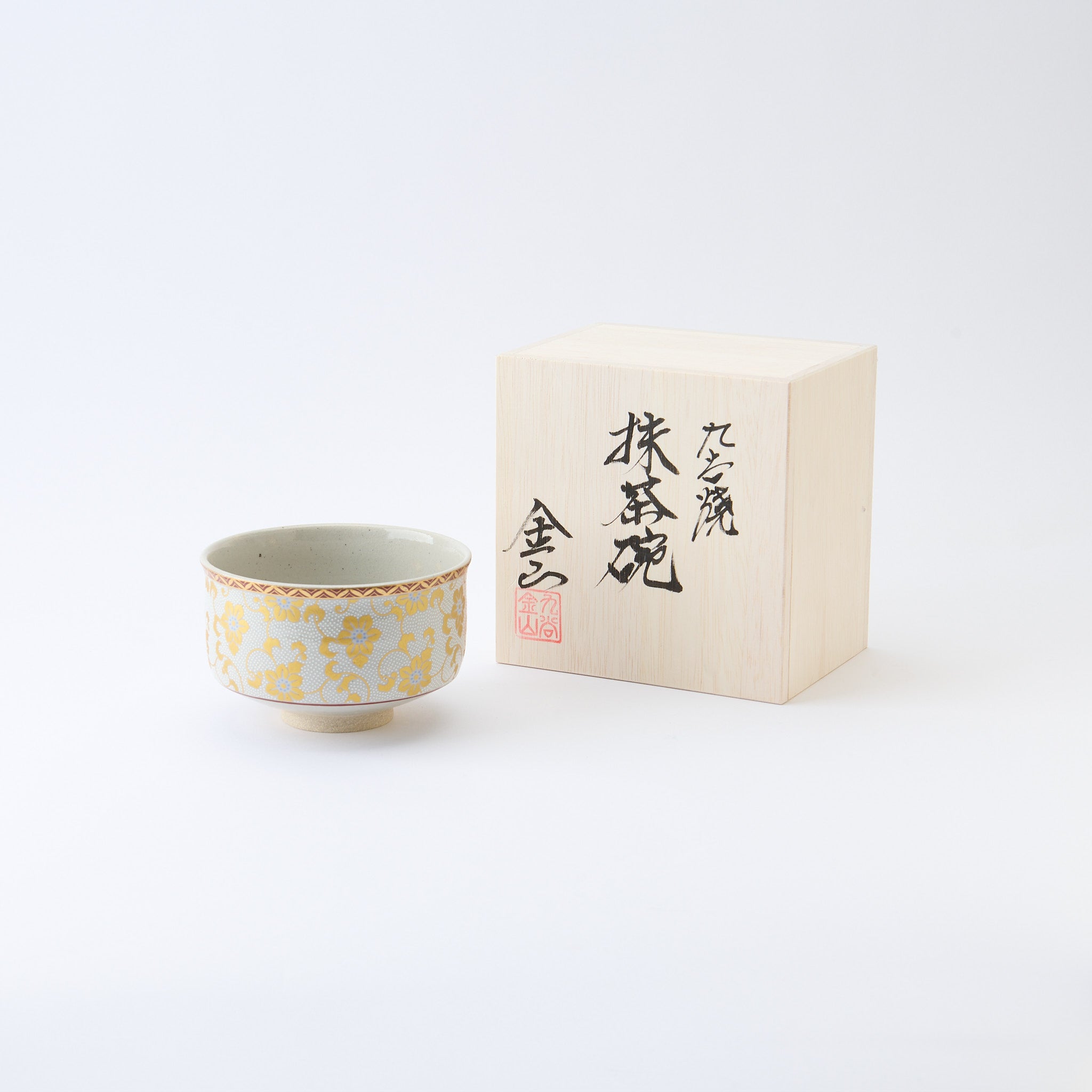 Clematis Chibu Matcha Bowl - JAPAN KUTANI SHOP