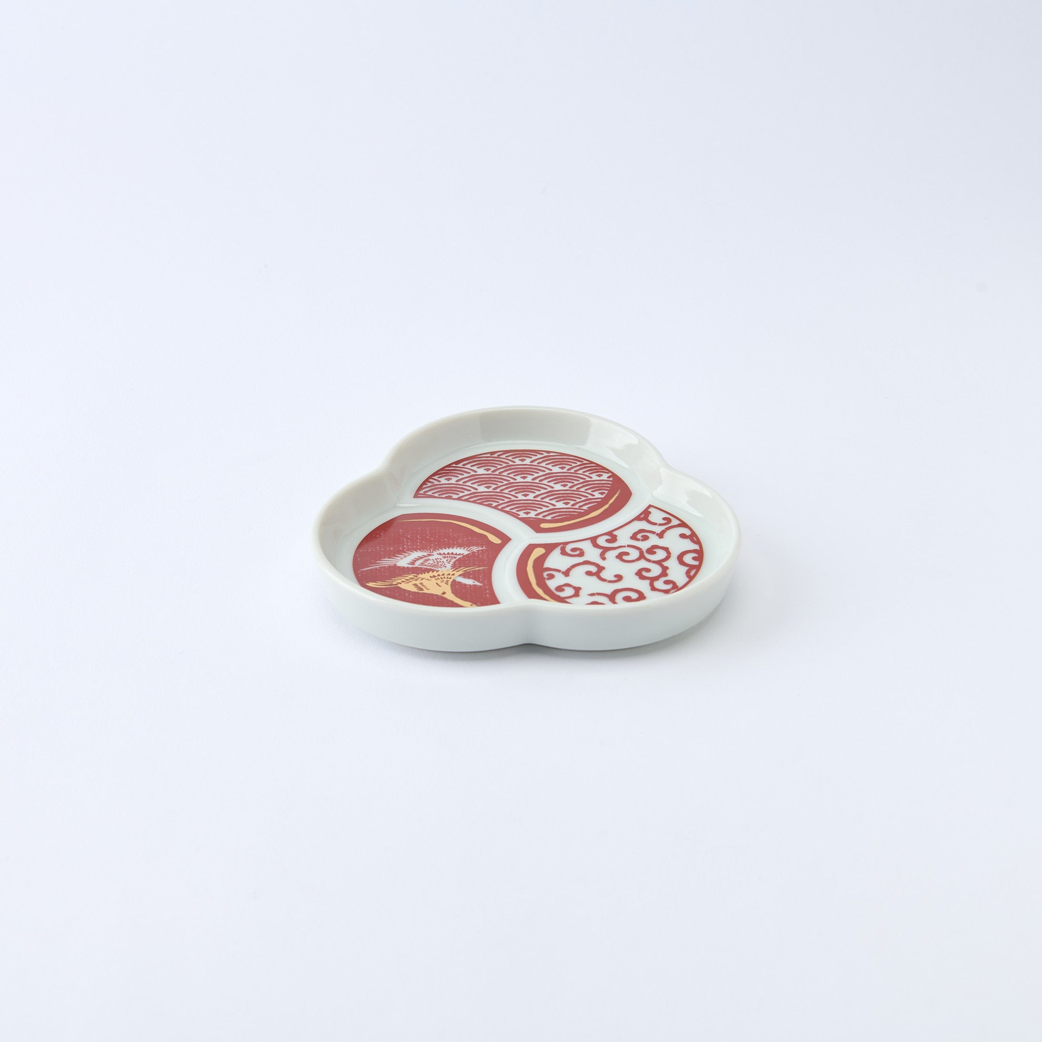 Auspicious Tomoe SIde Plate Set - JAPAN KUTANI SHOP