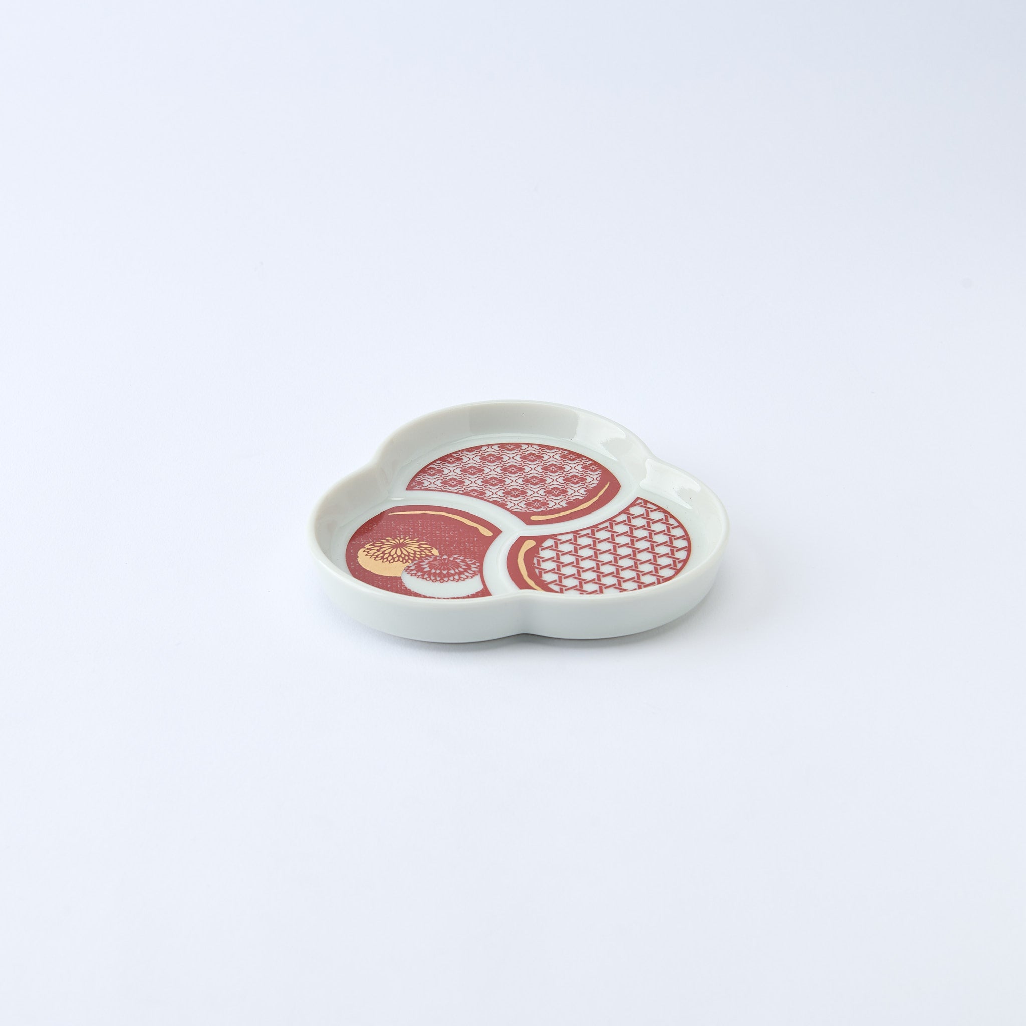 Auspicious Tomoe SIde Plate Set - JAPAN KUTANI SHOP