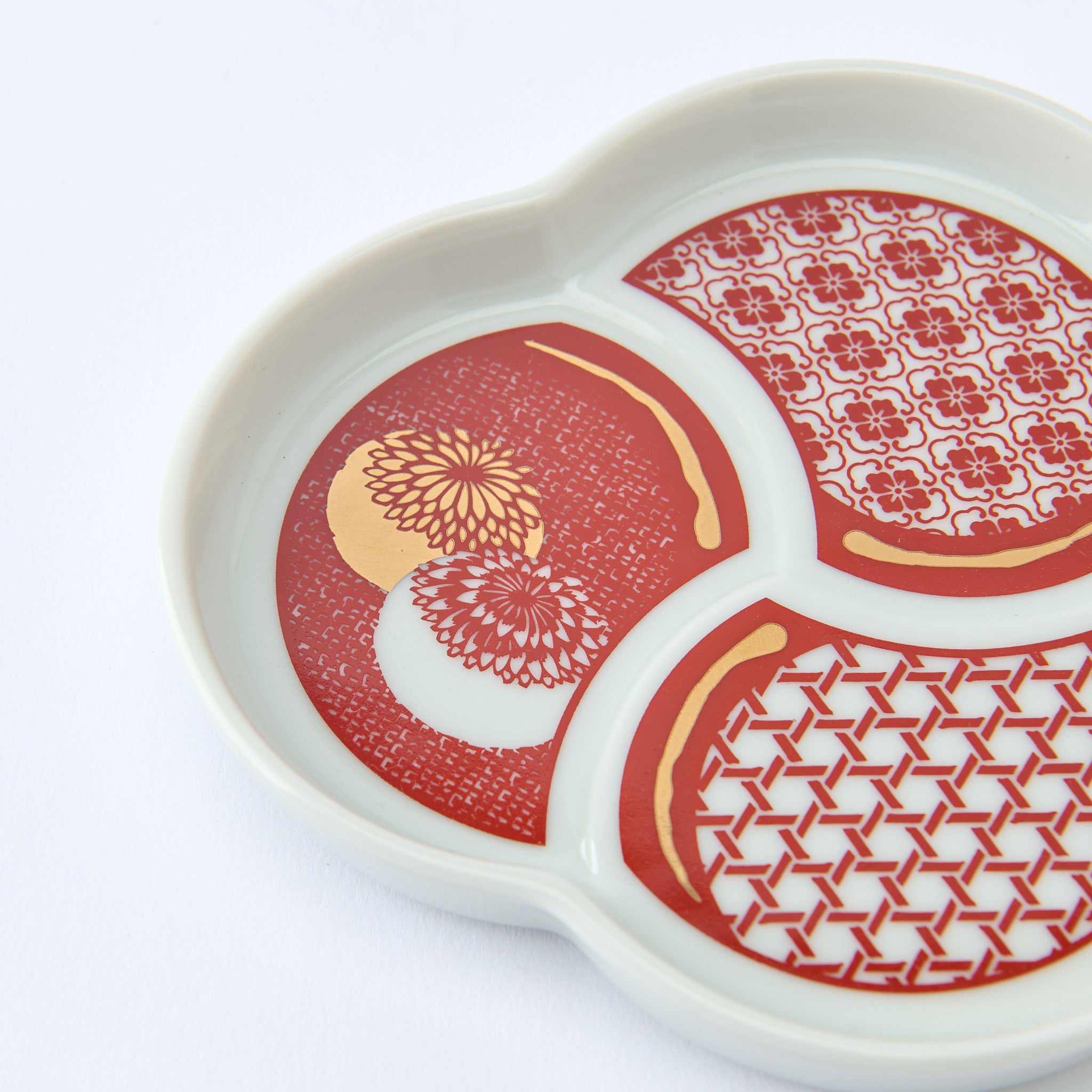 Auspicious Tomoe SIde Plate Set - JAPAN KUTANI SHOP