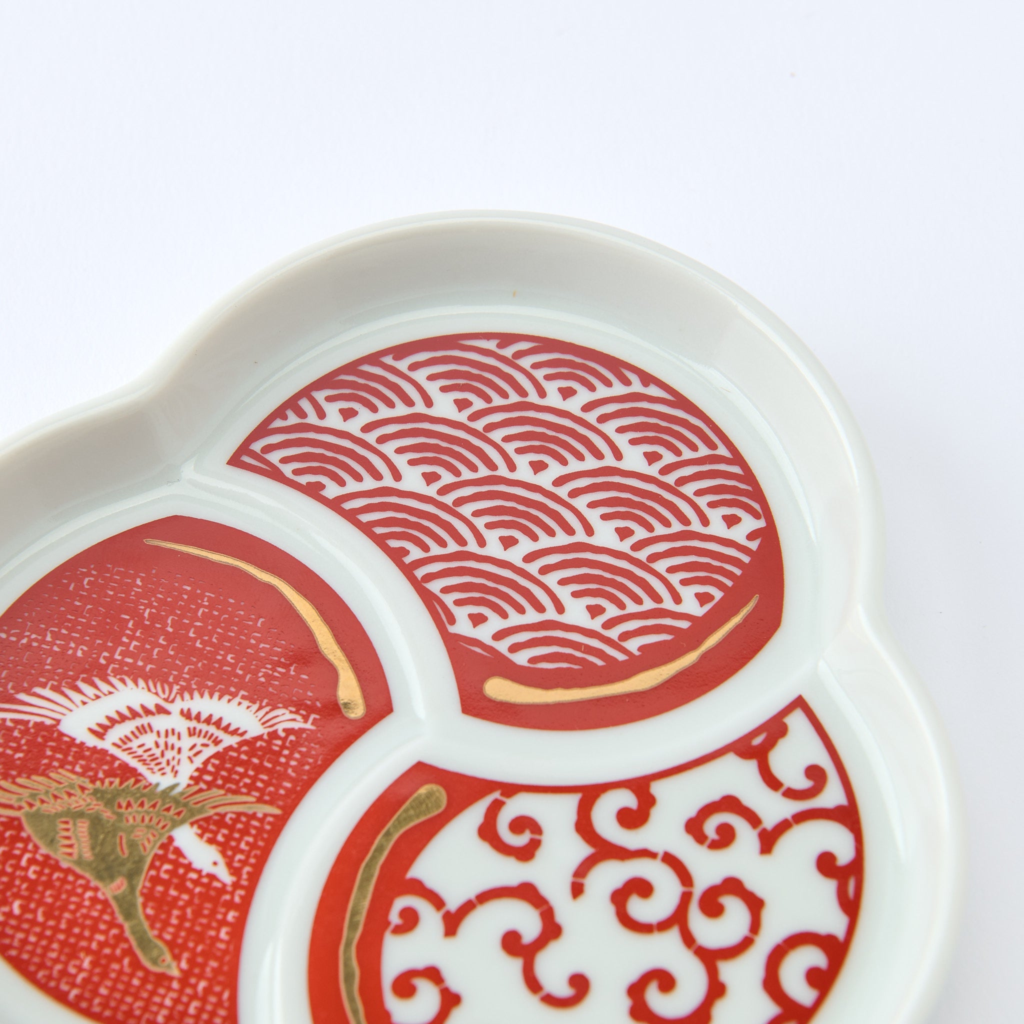 Auspicious Tomoe SIde Plate Set - JAPAN KUTANI SHOP