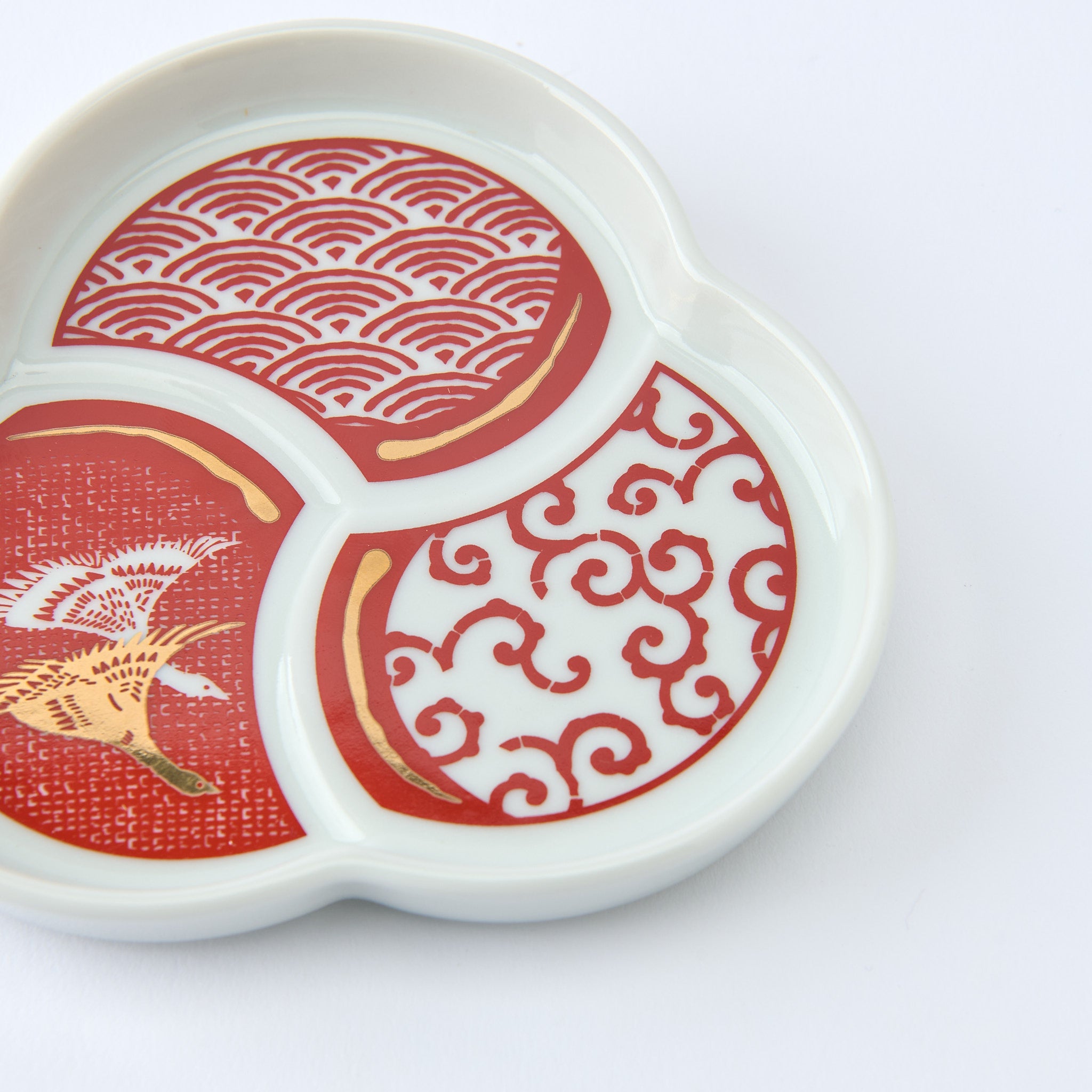Auspicious Tomoe SIde Plate Set - JAPAN KUTANI SHOP