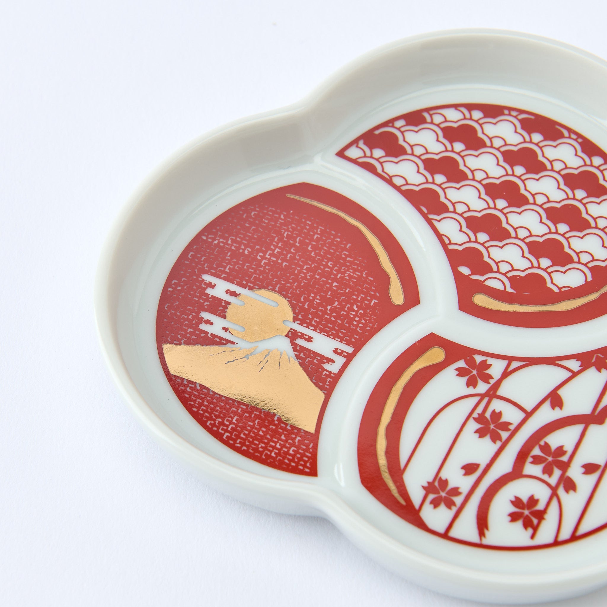 Auspicious Tomoe SIde Plate Set - JAPAN KUTANI SHOP