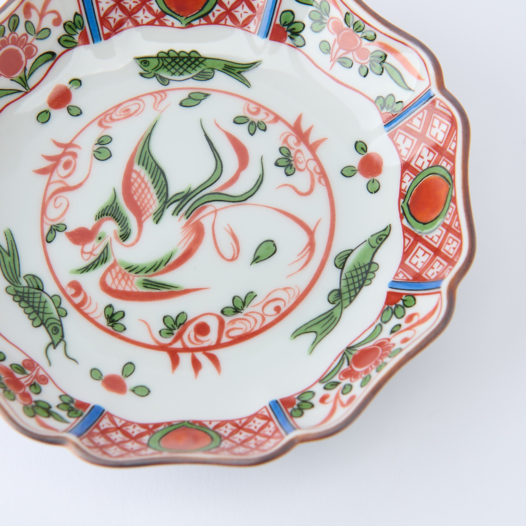 Akae Phoenix Side Plate Set - JAPAN KUTANI SHOP