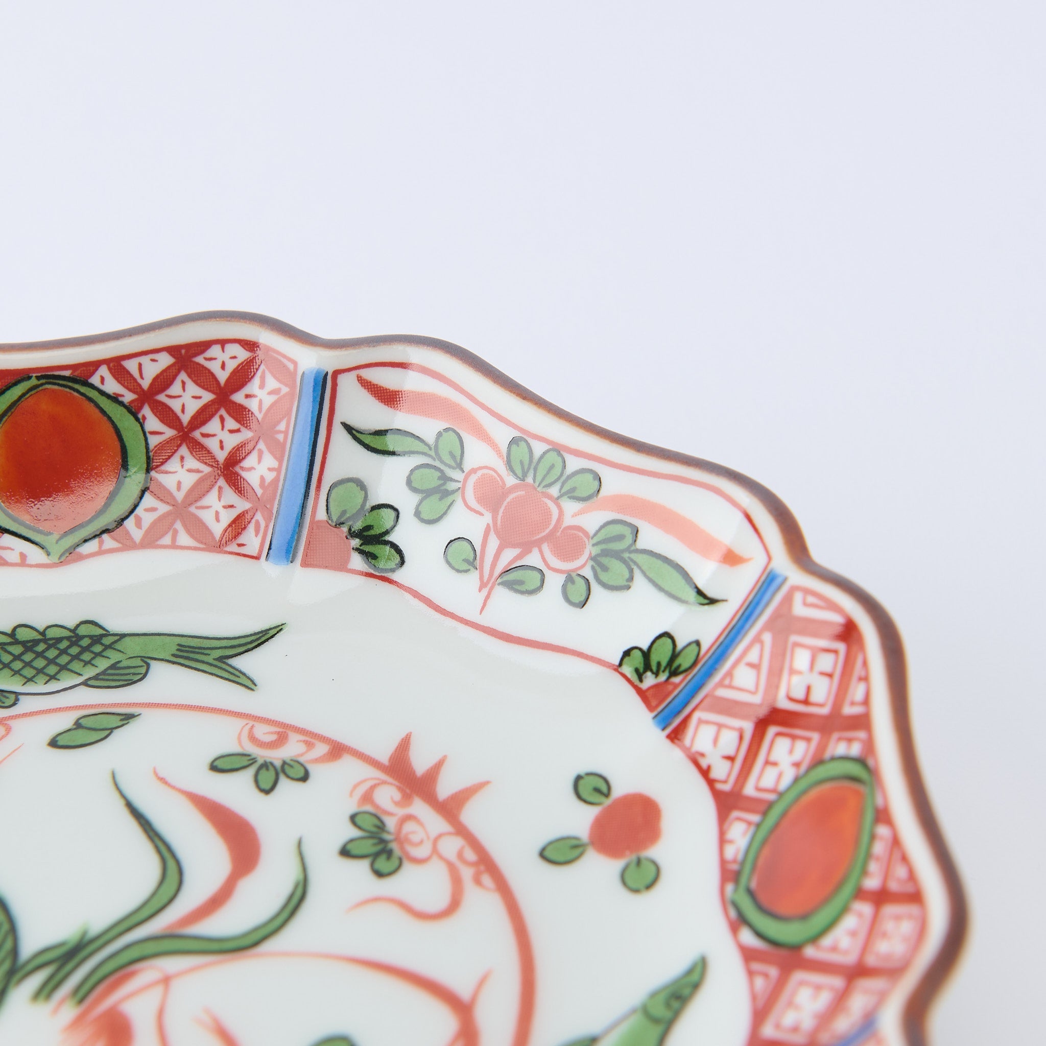 Akae Phoenix Side Plate Set - JAPAN KUTANI SHOP