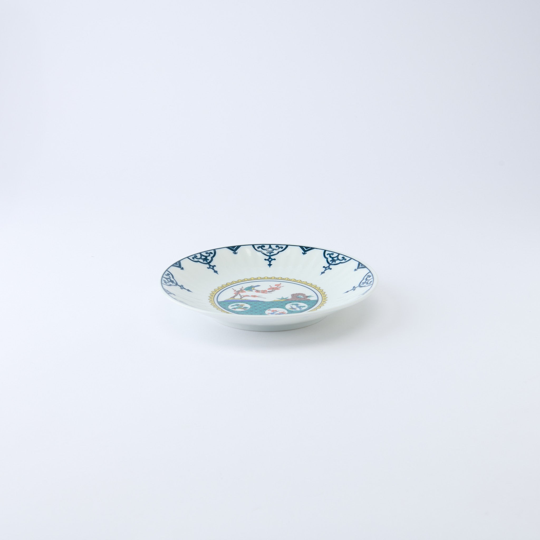 Ko-Kutani Flower and Bird Side Plate Set - JAPAN KUTANI SHOP