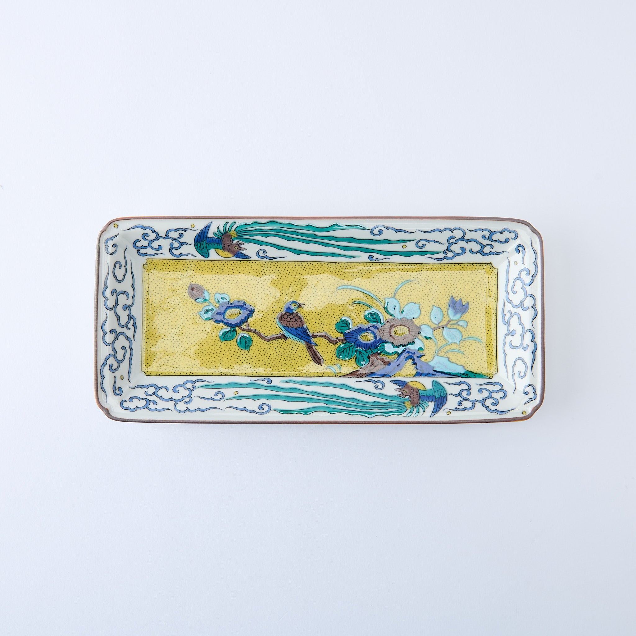 Yoshidaya Phoenix Design Rectangular Dinner Plate Set - JAPAN KUTANI SHOP