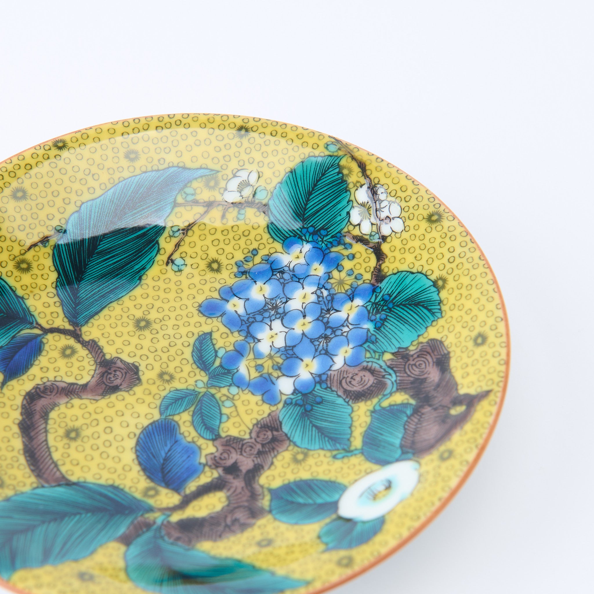 Yoshidaya Hydrangea Sauce Plate Set - JAPAN KUTANI SHOP