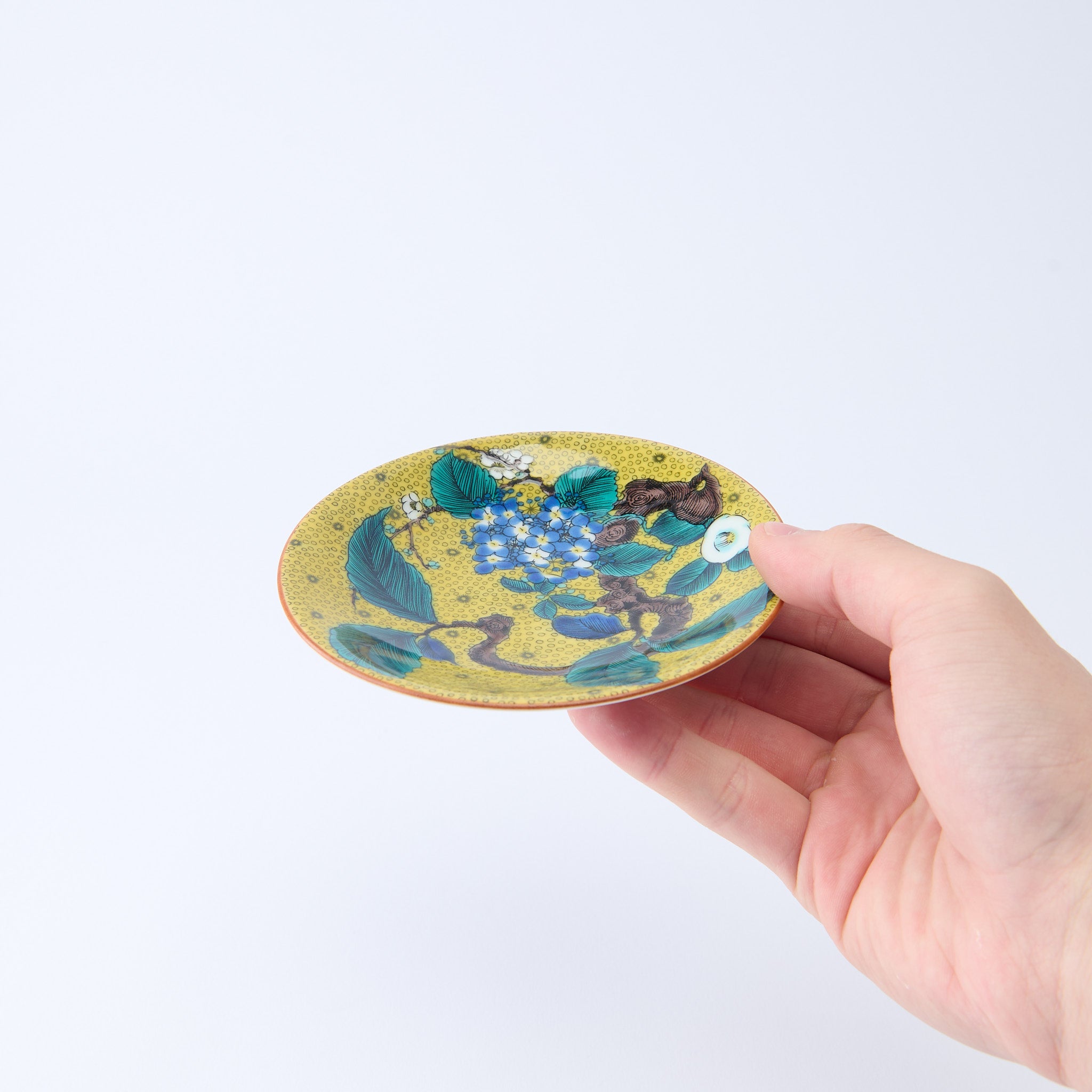 Yoshidaya Hydrangea Sauce Plate Set - JAPAN KUTANI SHOP