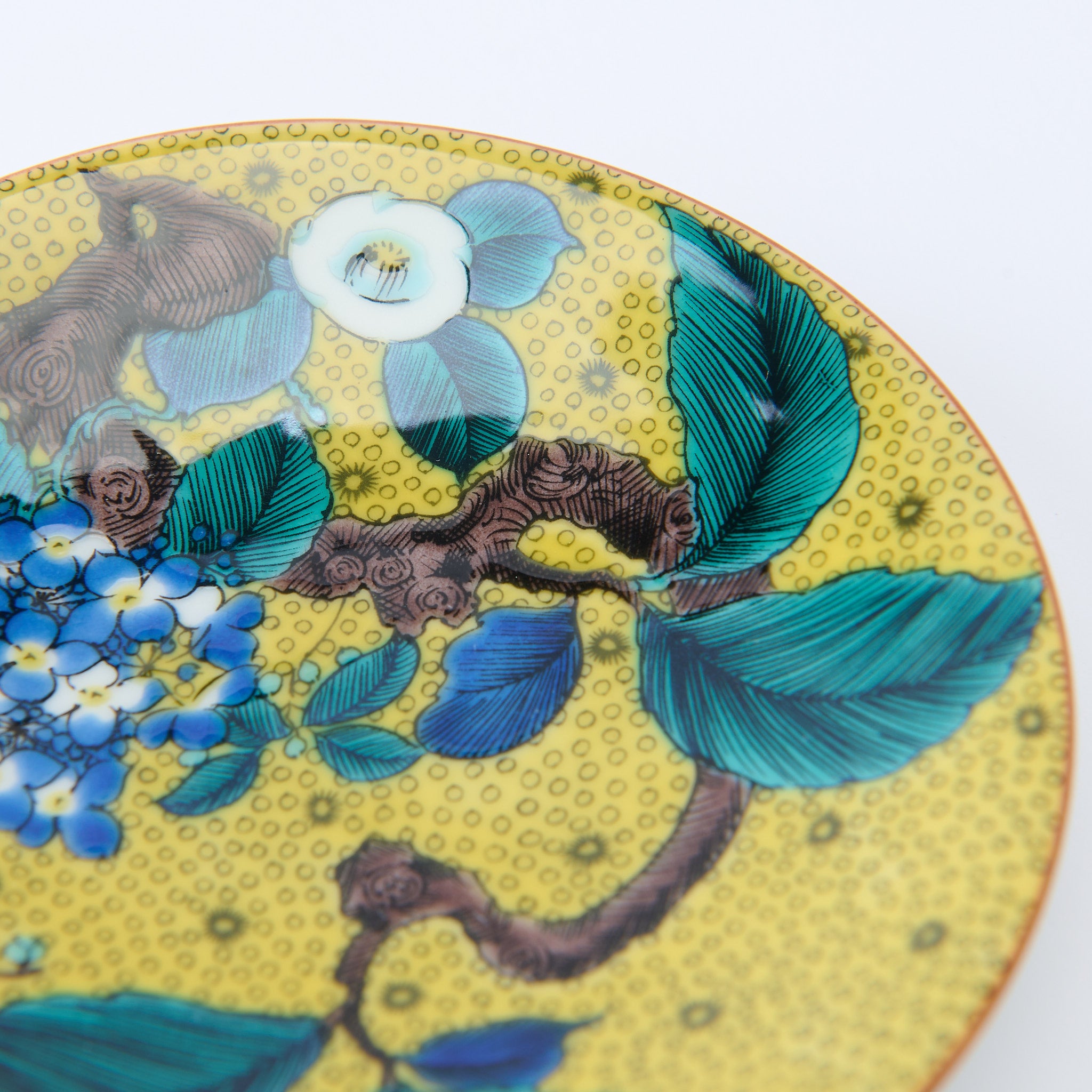 Yoshidaya Hydrangea Sauce Plate Set - JAPAN KUTANI SHOP