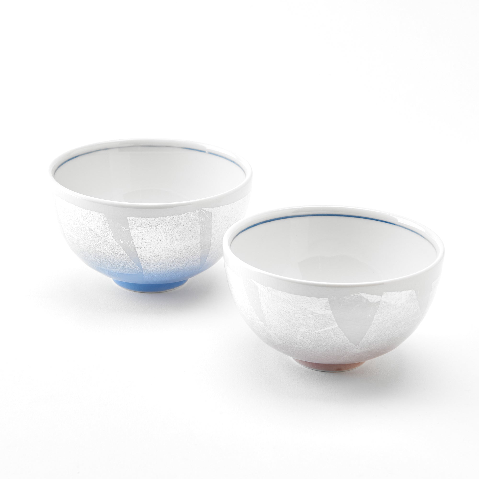 Ginsai Two-Tone Rice Bowl Pair - JAPAN KUTANI SHOP