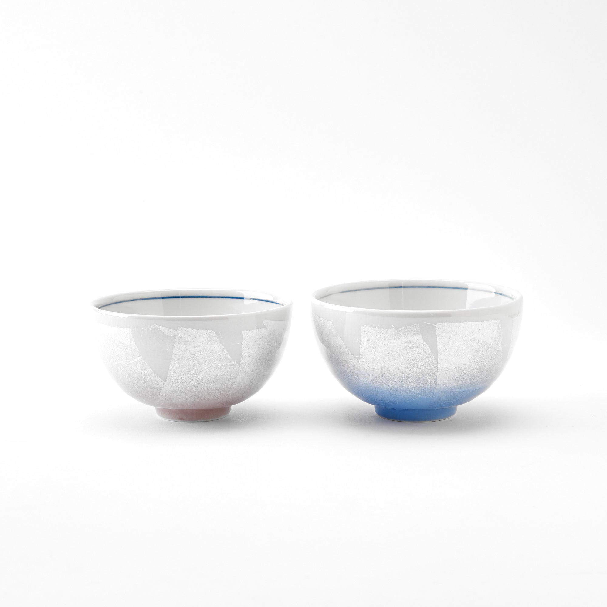 Ginsai Two-Tone Rice Bowl Pair - JAPAN KUTANI SHOP