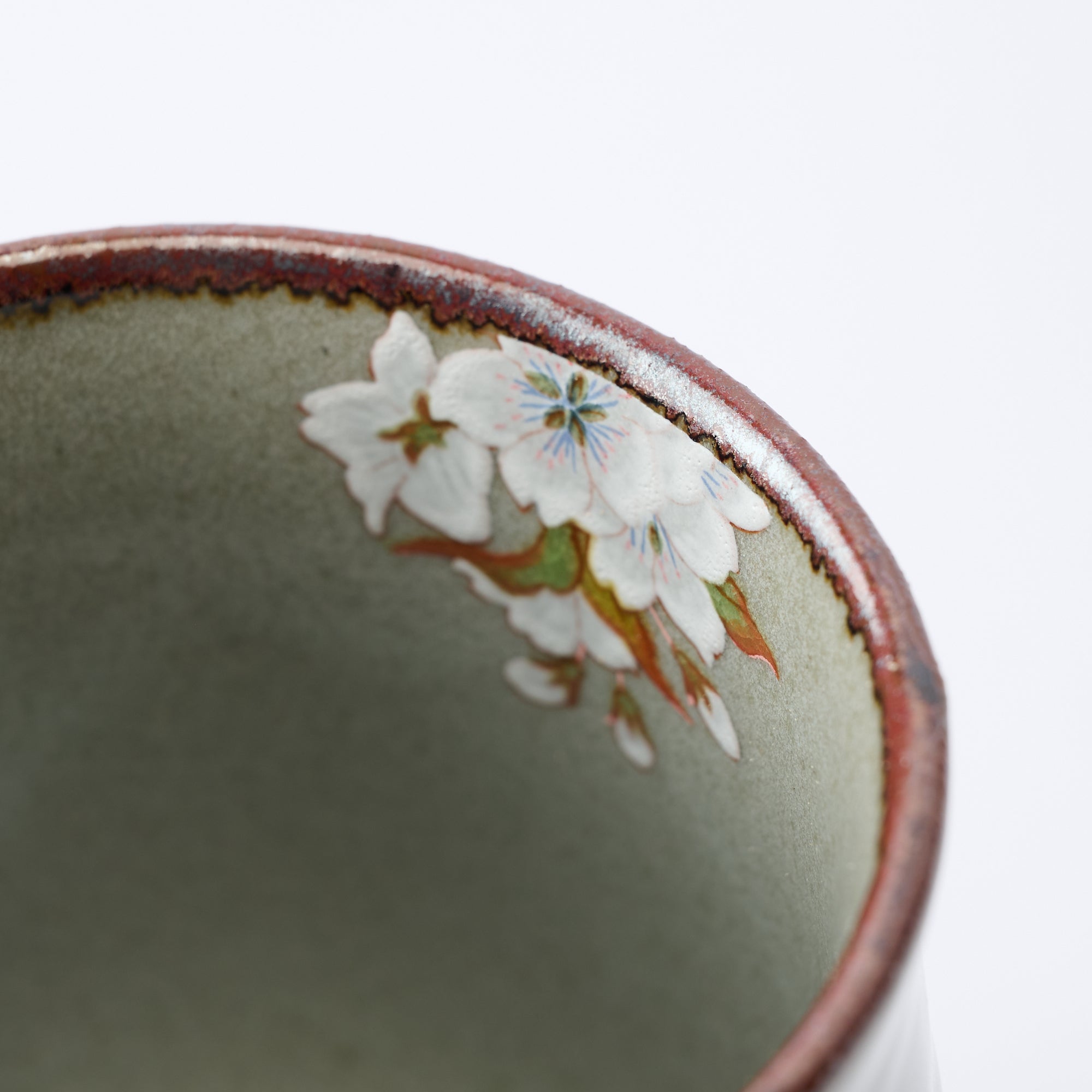 組湯呑 金箔山桜に鳥 - JAPAN KUTANI SHOP