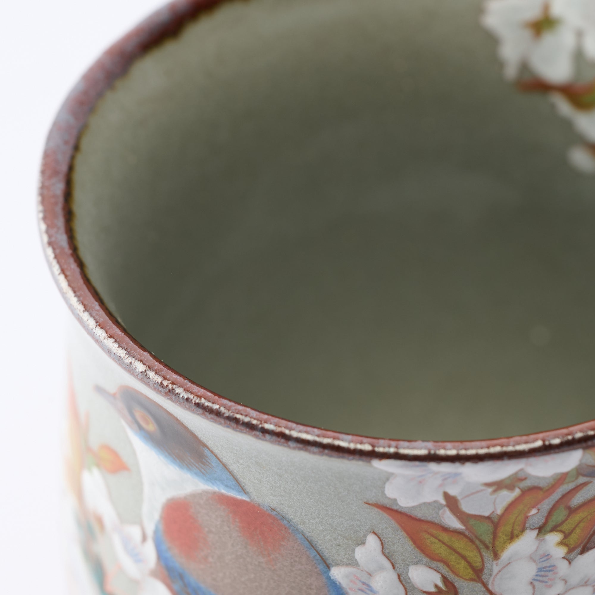 組湯呑 金箔山桜に鳥 - JAPAN KUTANI SHOP