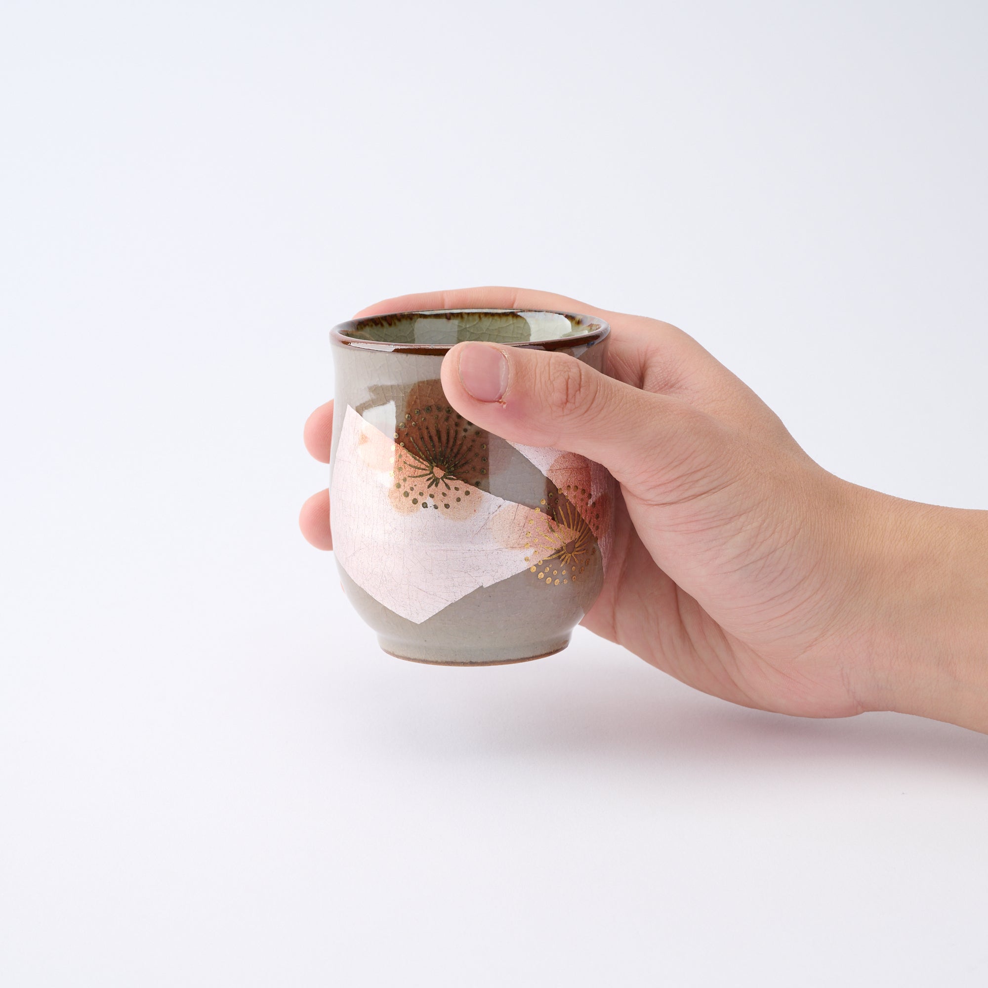 組湯呑 銀彩金梅 - JAPAN KUTANI SHOP