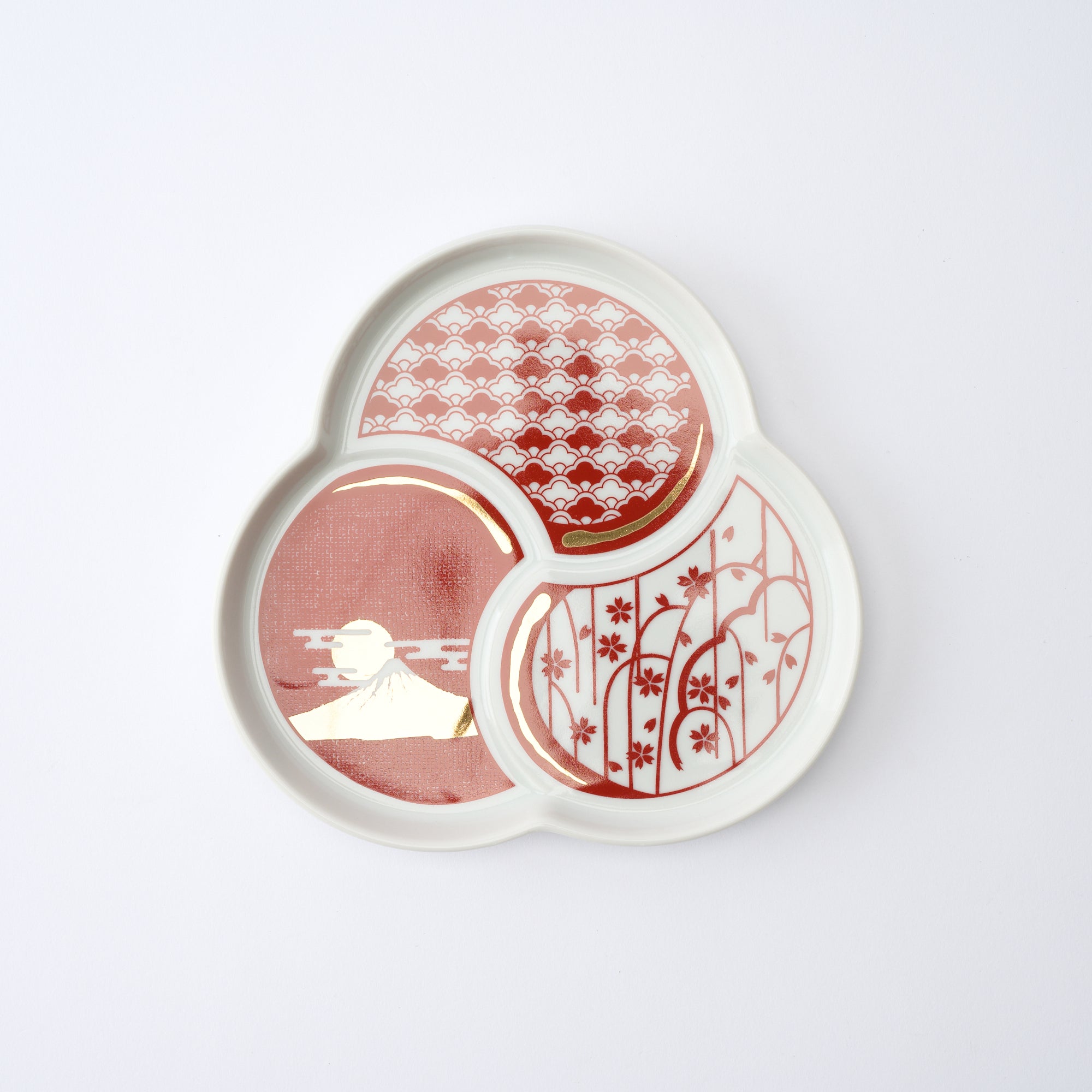 Auspicious Tomoe Side Plate - JAPAN KUTANI SHOP