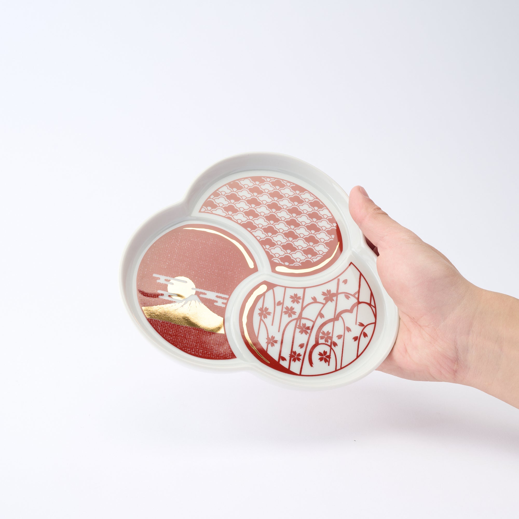 Auspicious Tomoe Side Plate - JAPAN KUTANI SHOP