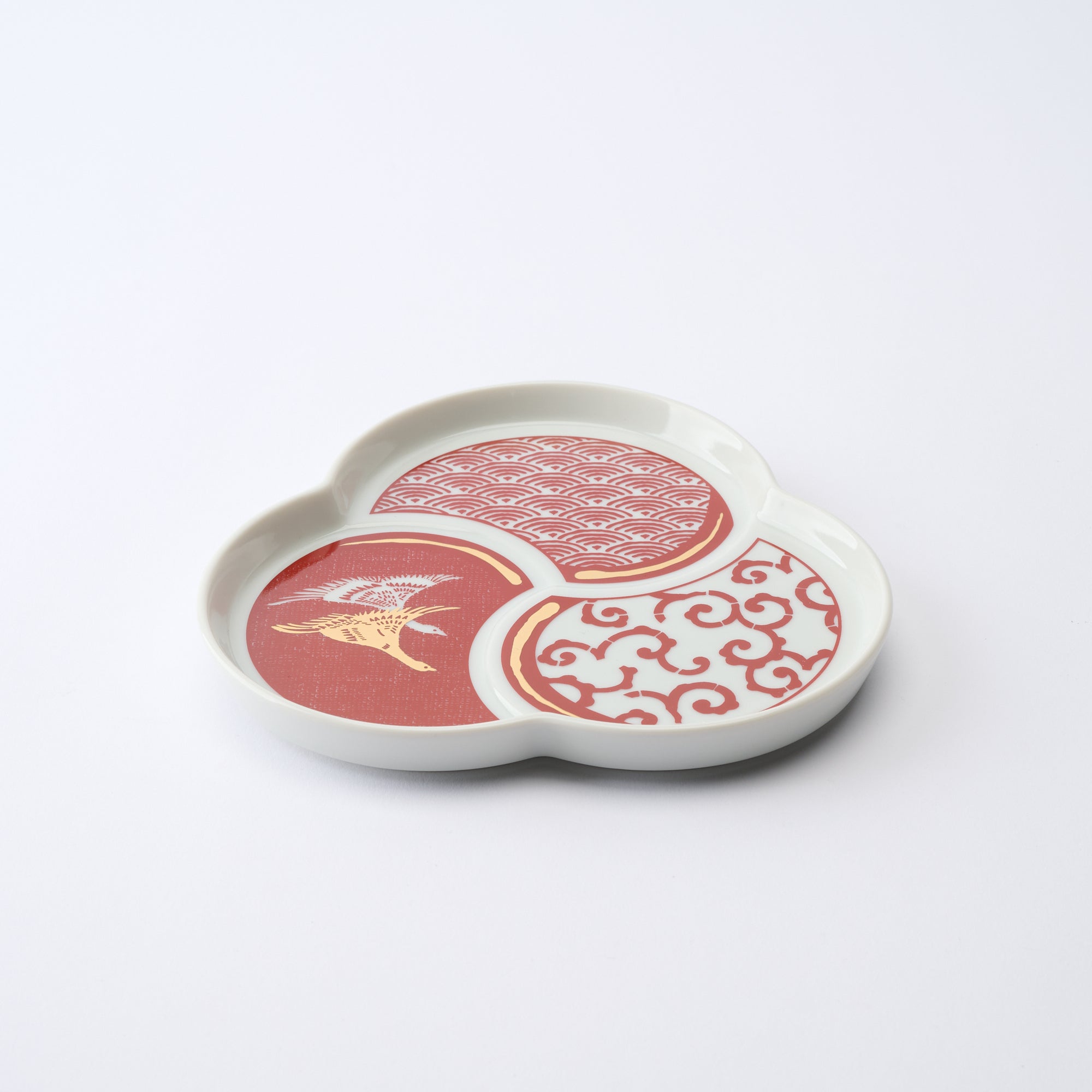 Auspicious Tomoe Side Plate - JAPAN KUTANI SHOP