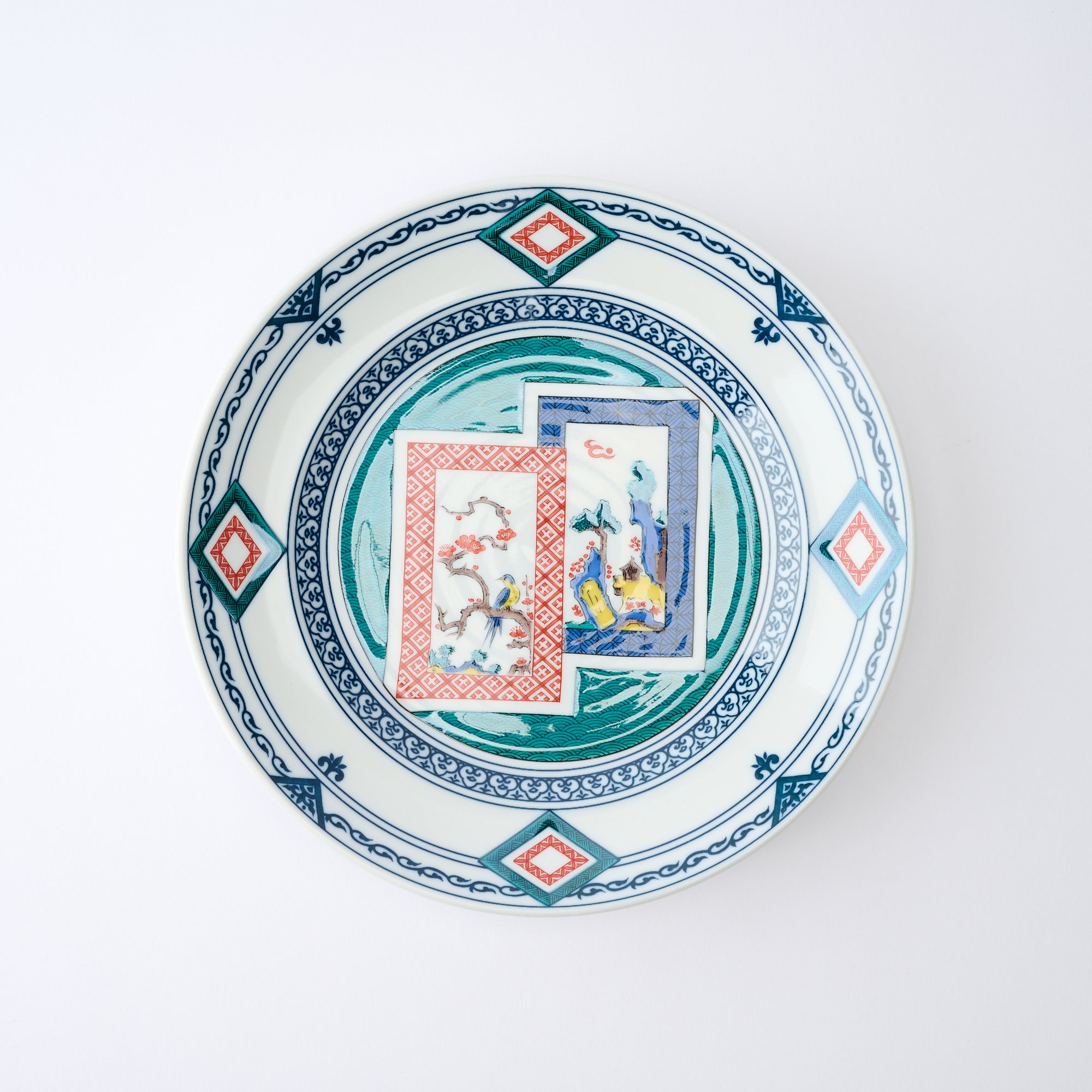 Ko-Kutani Flower and Bird Dinner Plate - JAPAN KUTANI SHOP