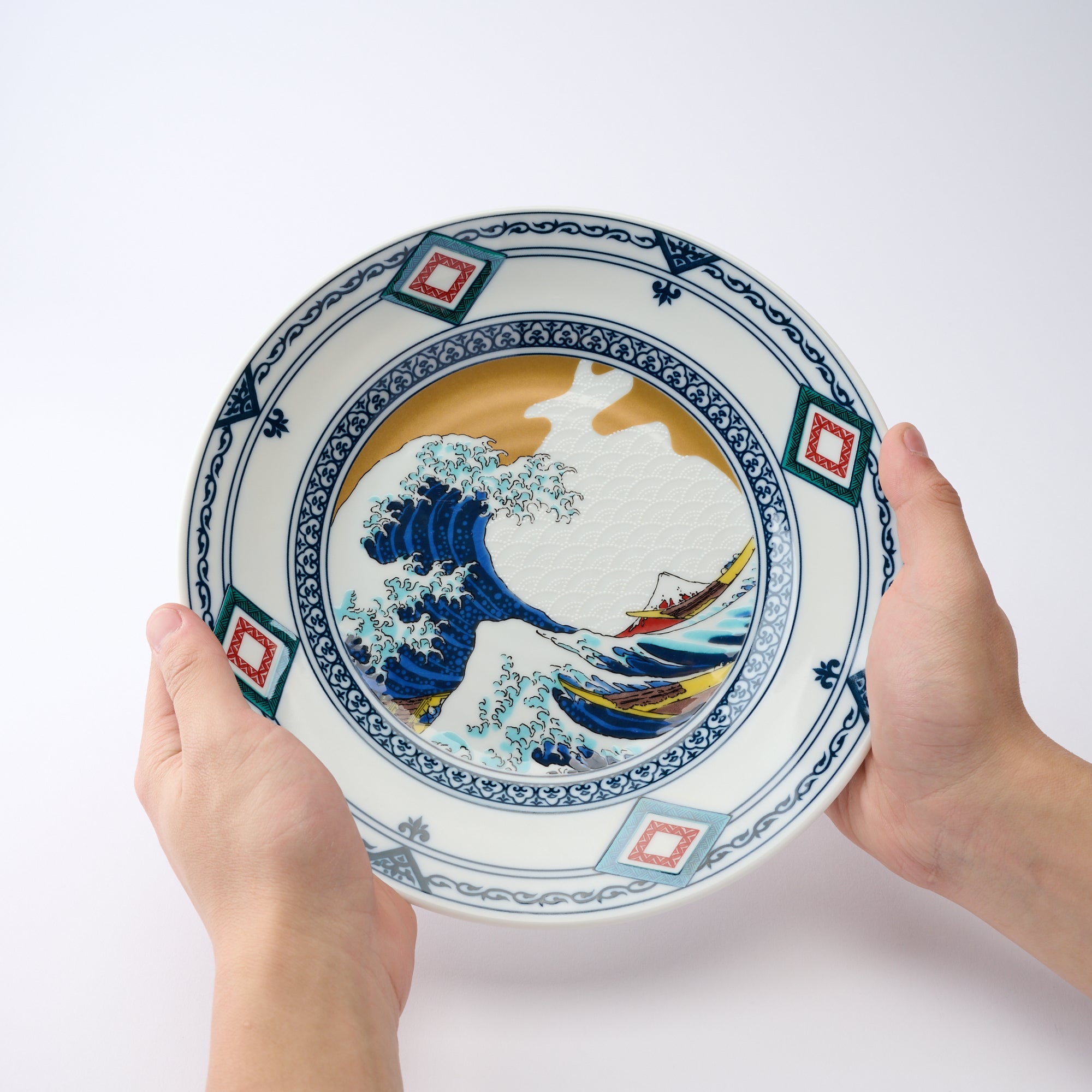 Ko-Kutani Great Wave Dinner Plate - JAPAN KUTANI SHOP