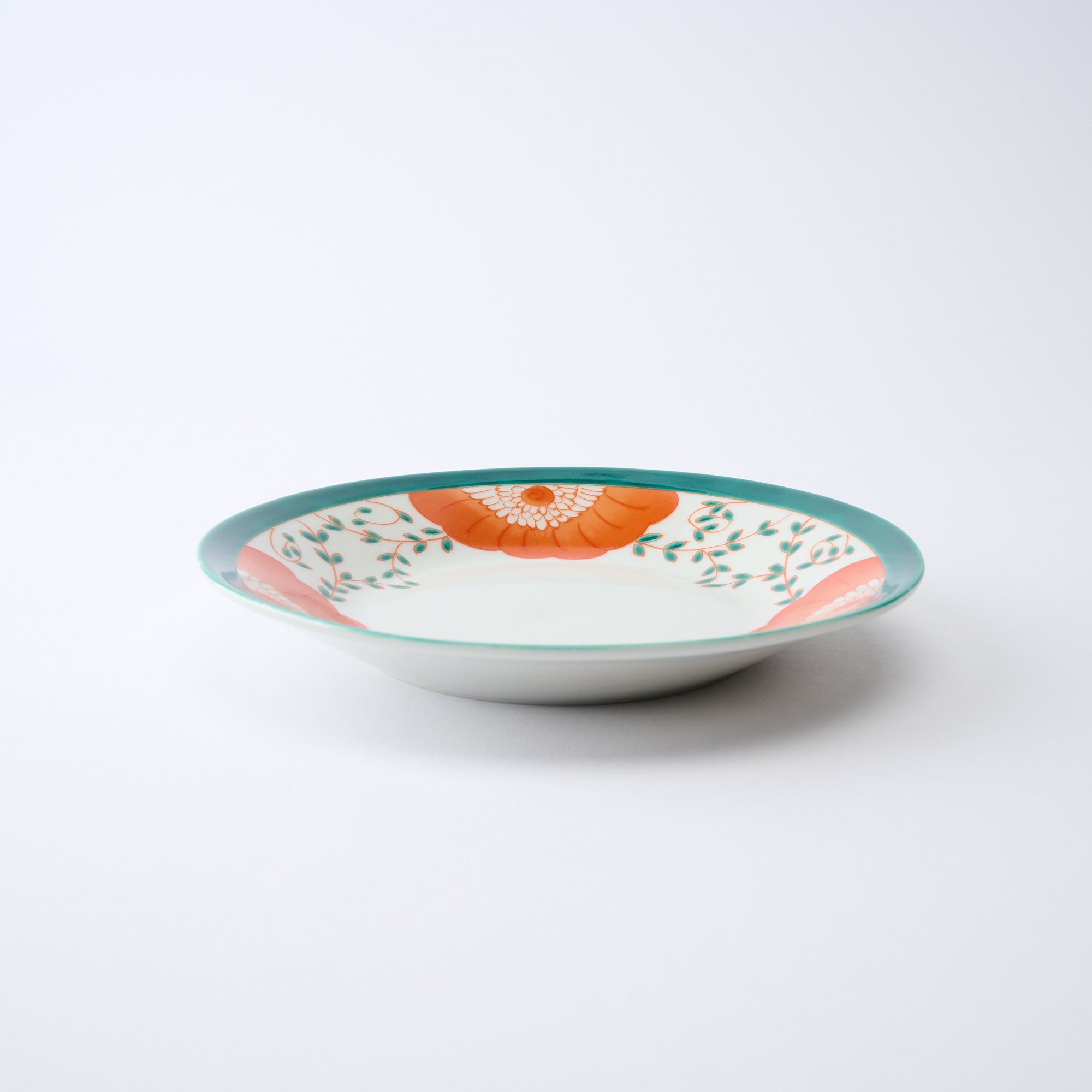 Flower Garland Side Plate - JAPAN KUTANI SHOP