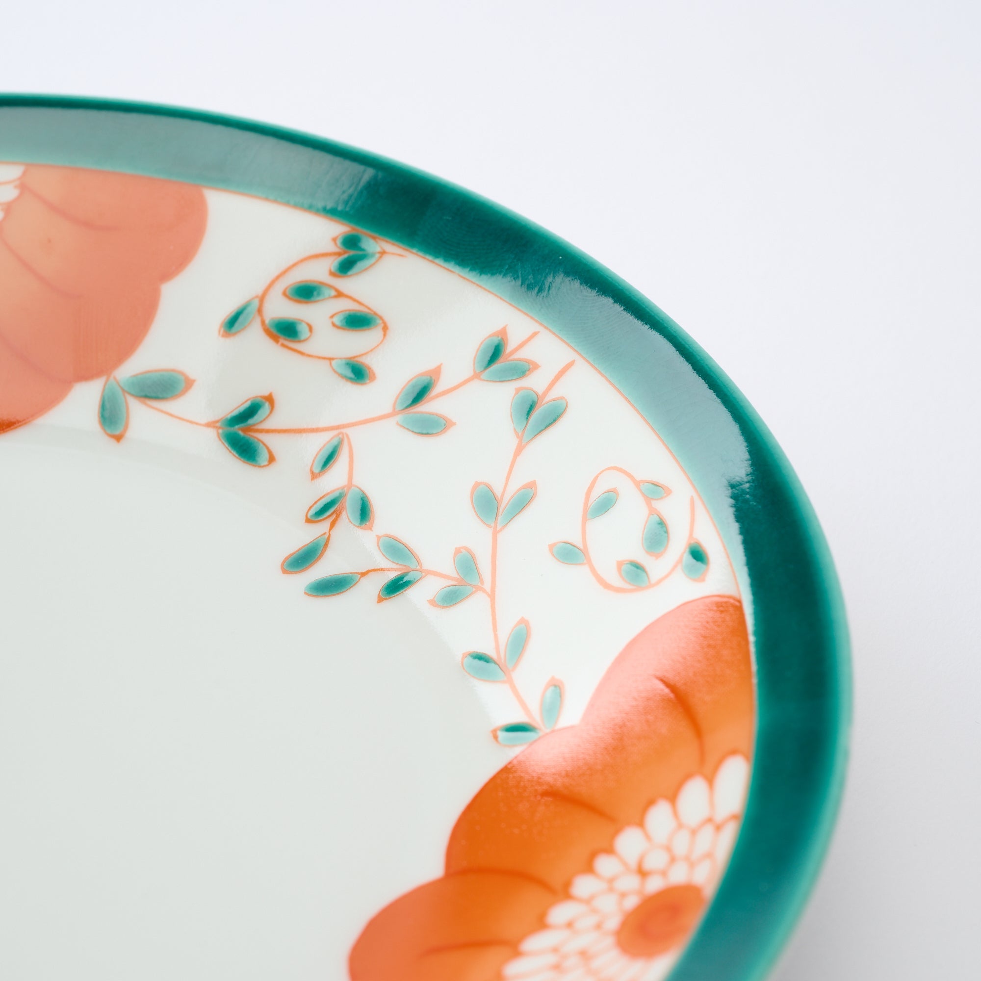 Flower Garland Side Plate - JAPAN KUTANI SHOP