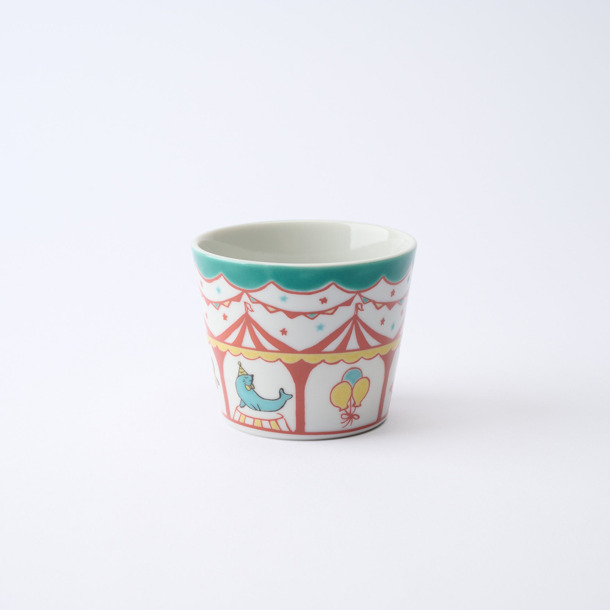 そばちょこ 色絵サーカス - JAPAN KUTANI SHOP