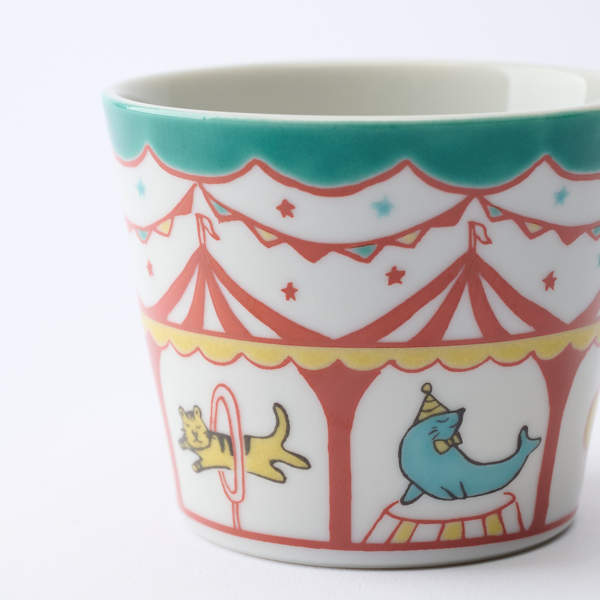 そばちょこ 色絵サーカス - JAPAN KUTANI SHOP