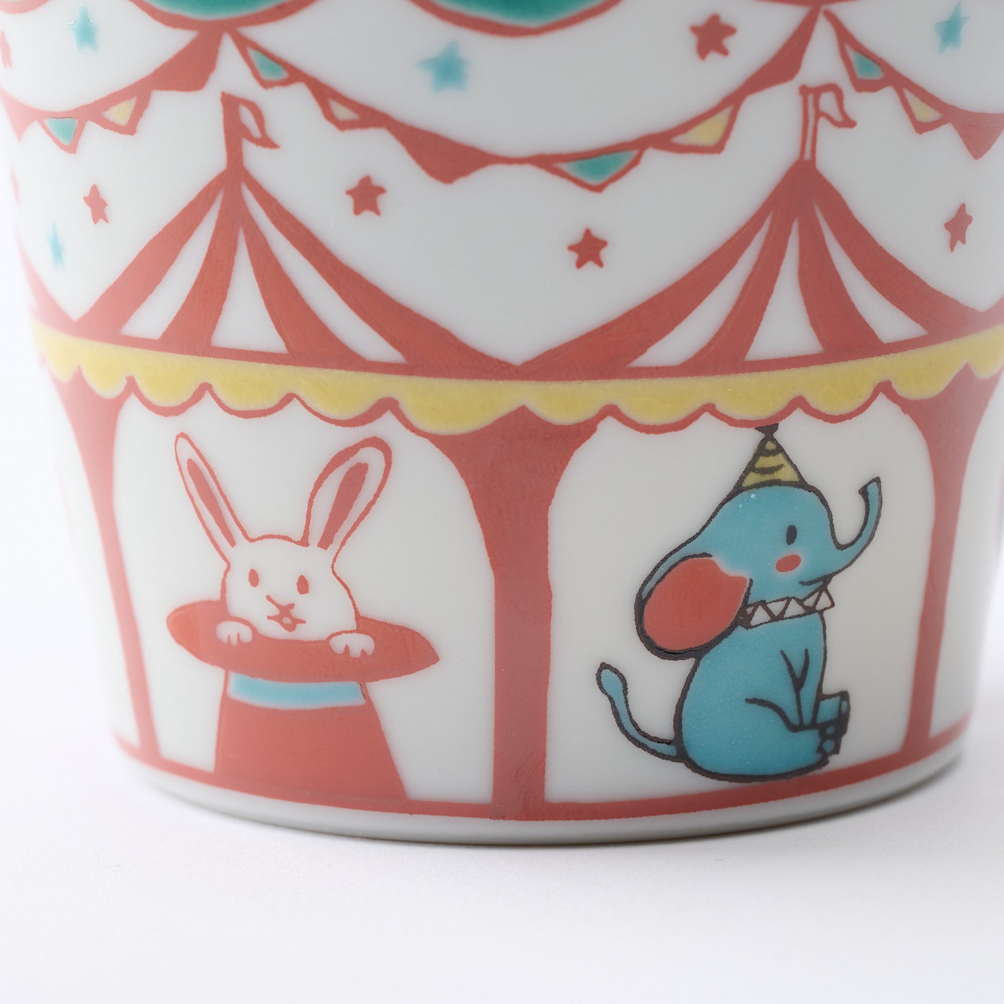 そばちょこ 色絵サーカス - JAPAN KUTANI SHOP