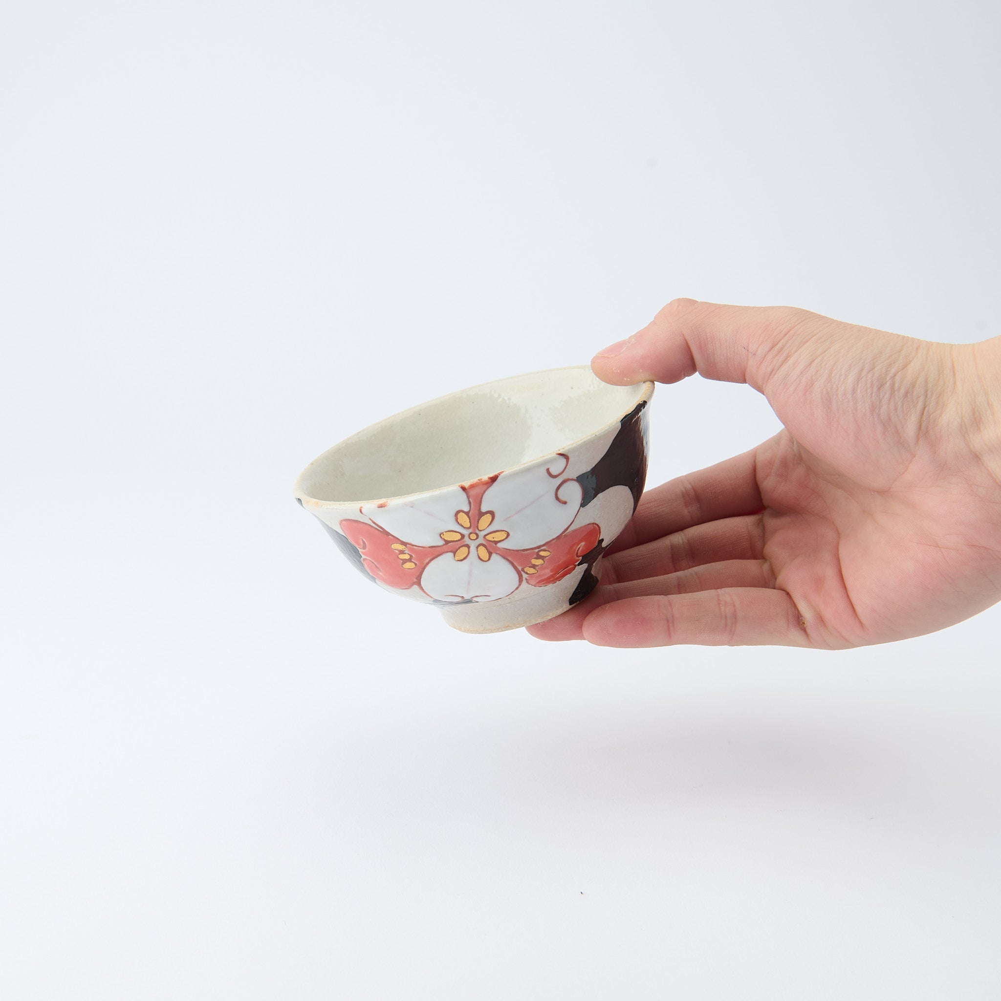 Blossom Crest Rice Bowl Pair - JAPAN KUTANI SHOP