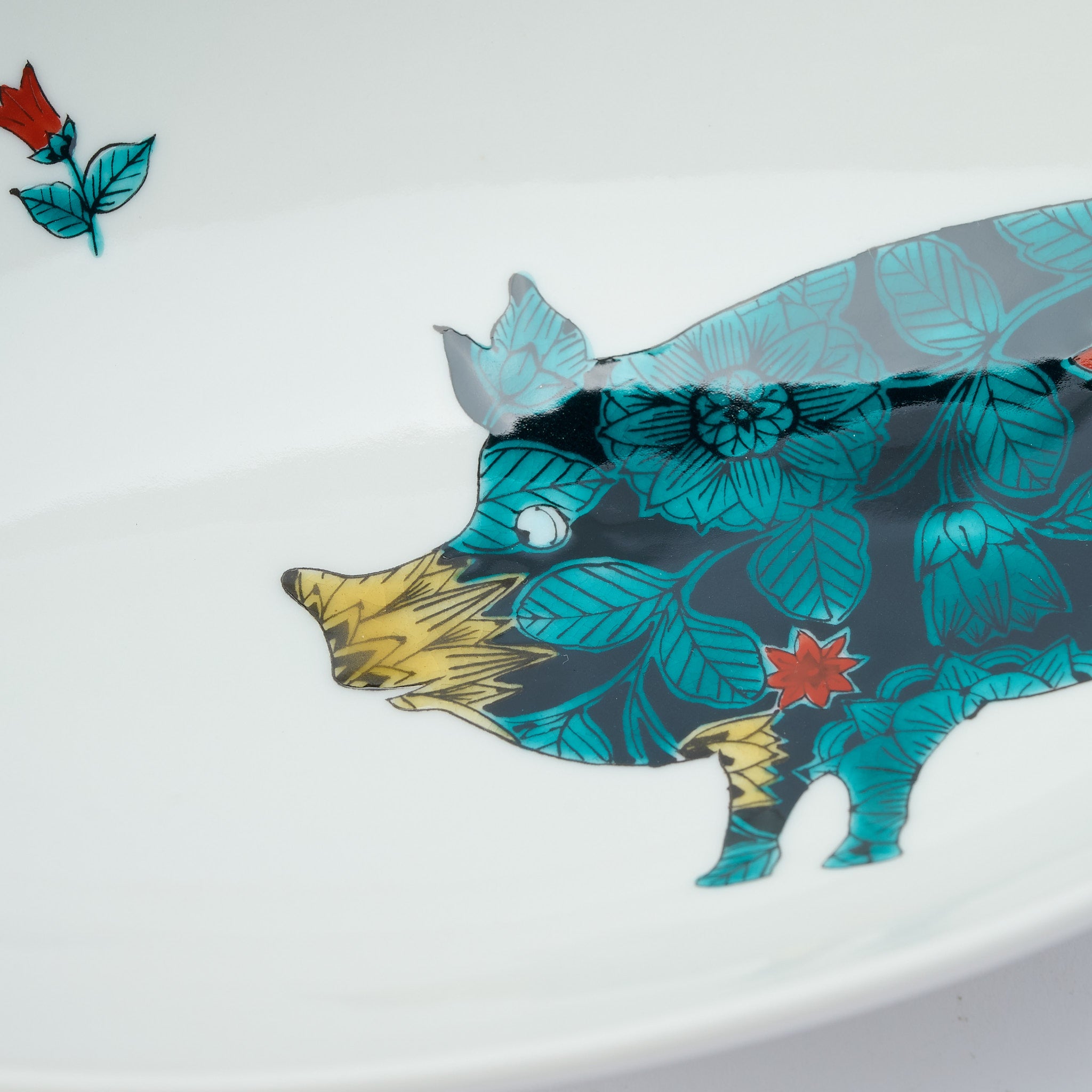 Botanical Series Oval Large Bowl - JAPAN KUTANI SHOP