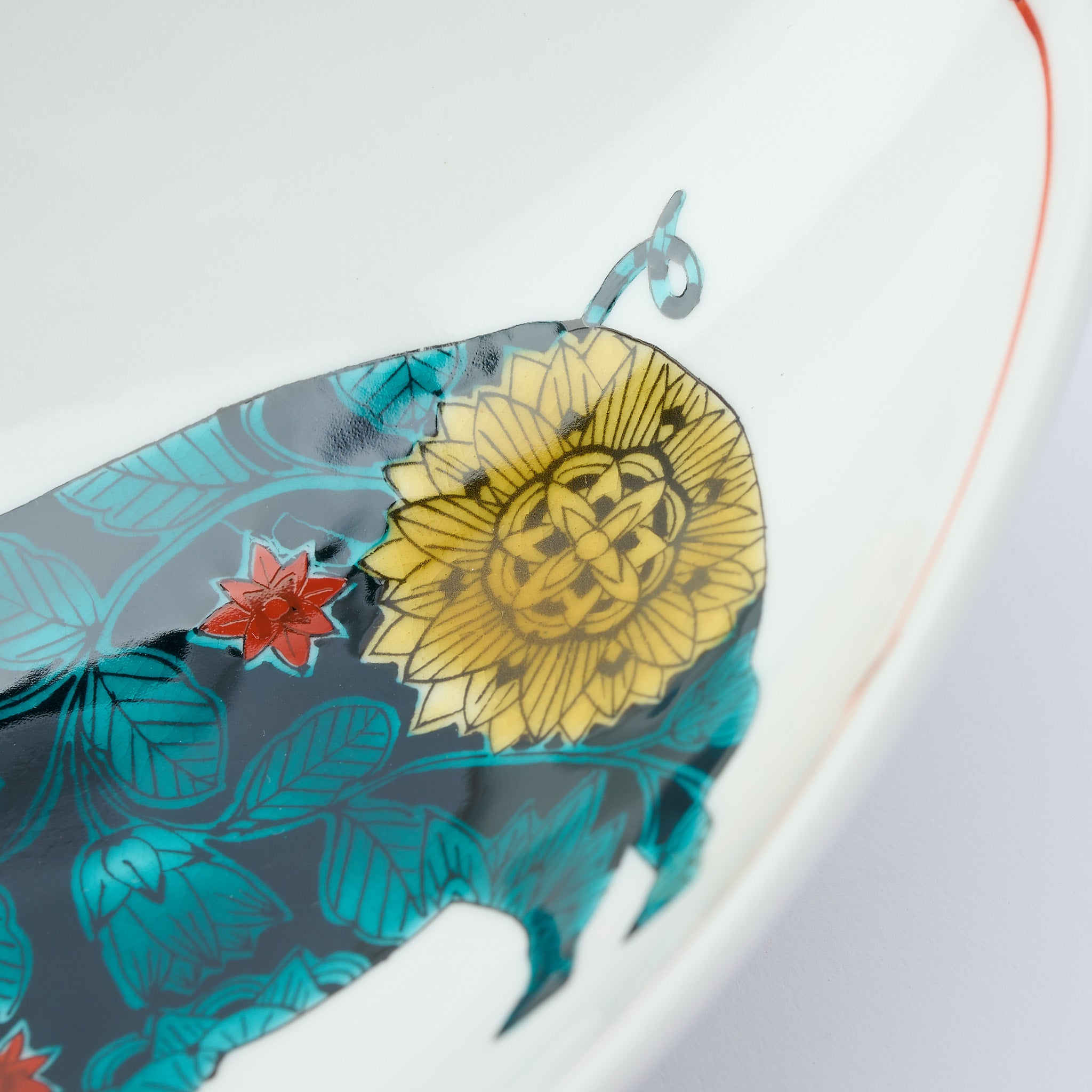 Botanical Series Oval Large Bowl - JAPAN KUTANI SHOP