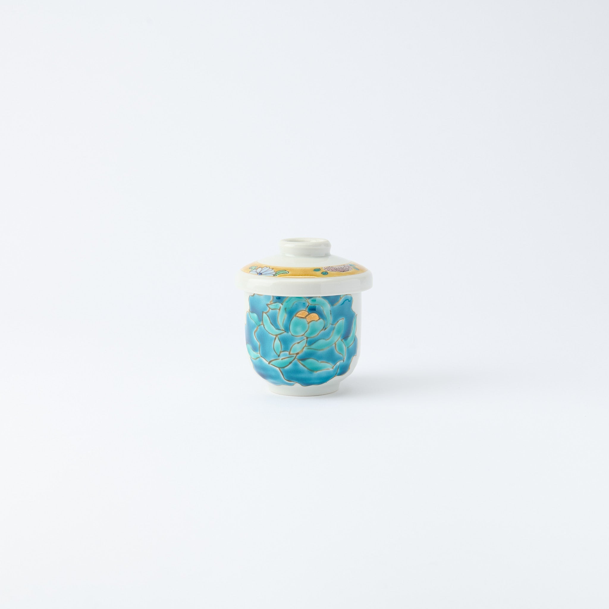 Blooming Peony Chawanmushi Bowl - JAPAN KUTANI SHOP