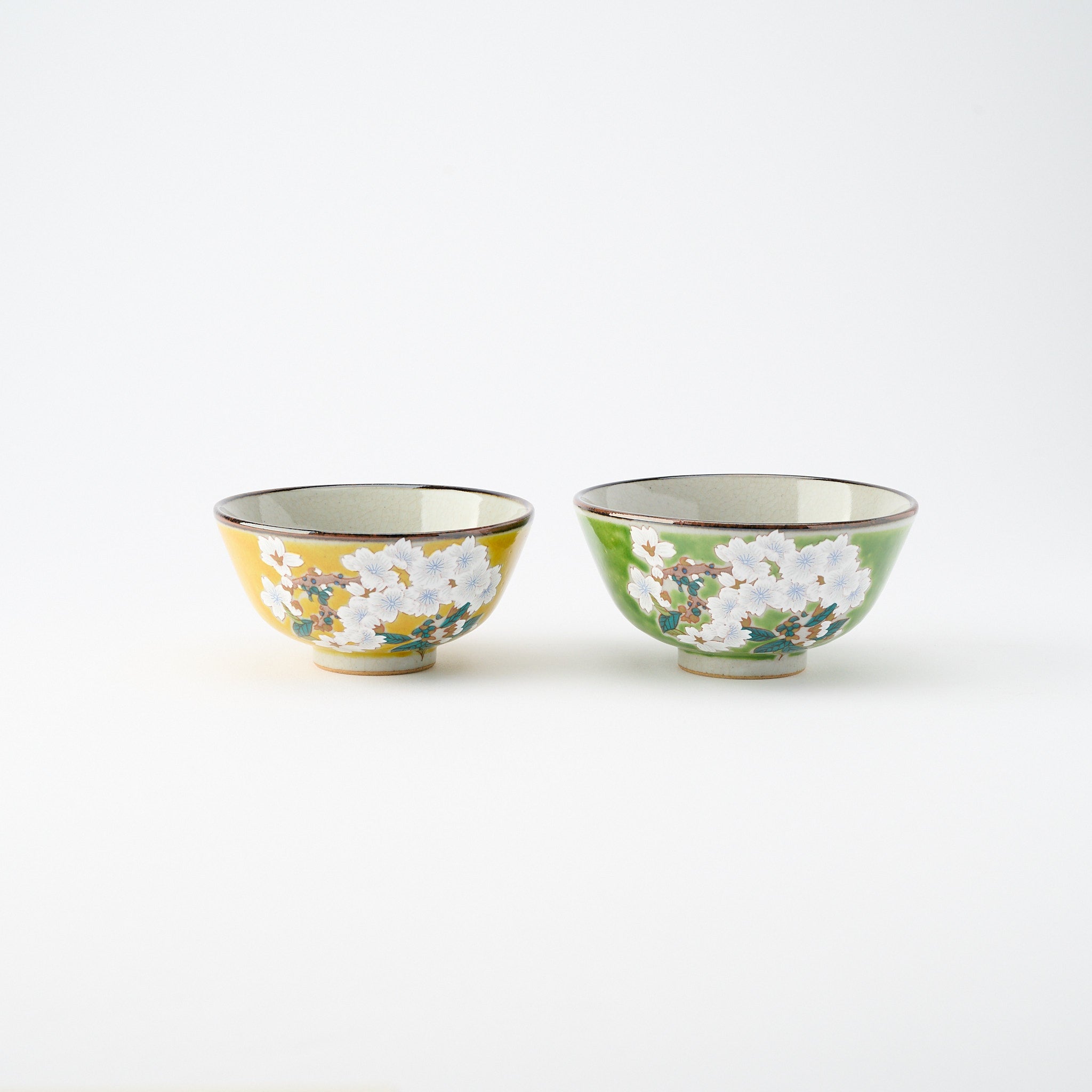 Blooming Sakura Rice Bowl Pair - JAPAN KUTANI SHOP