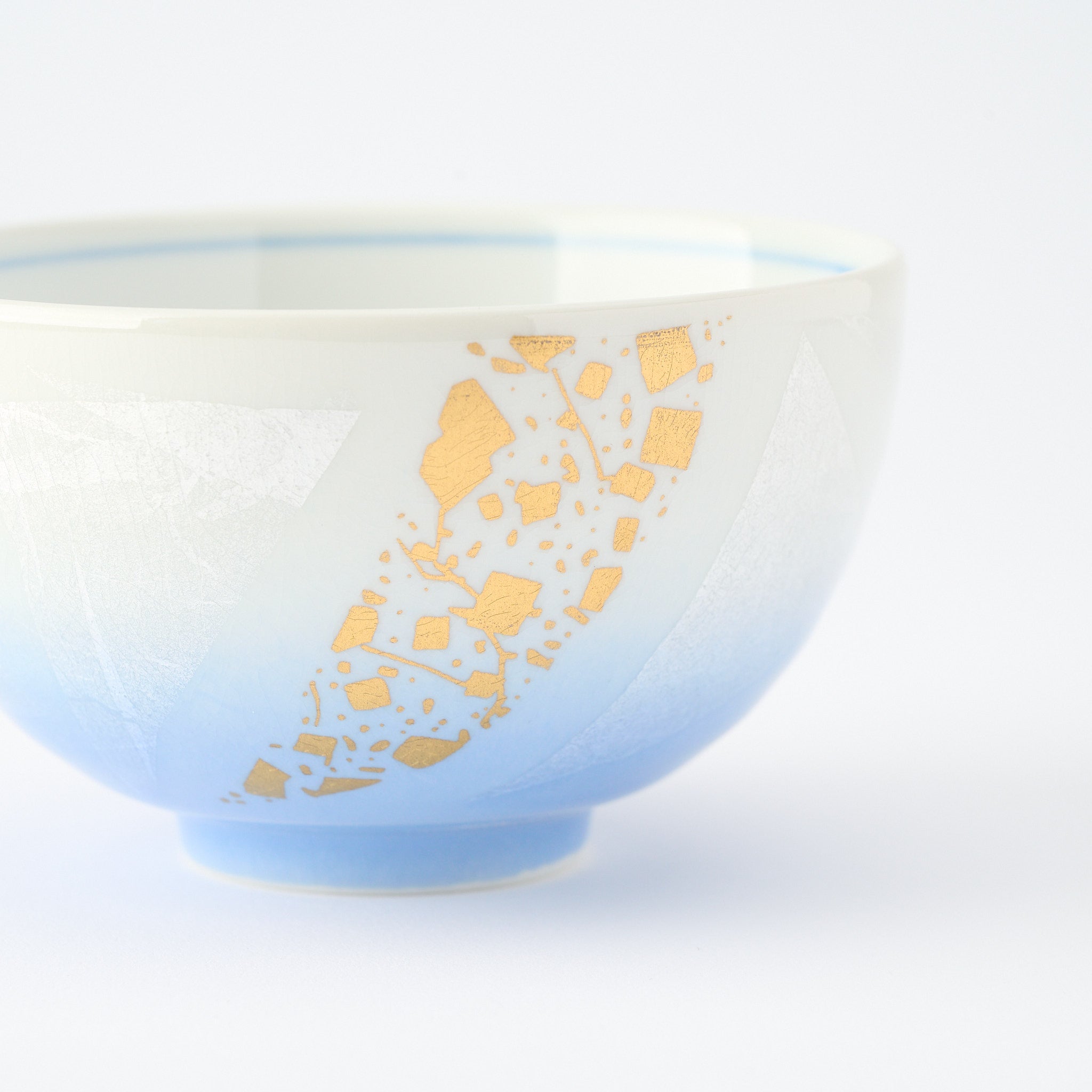 Ginsai with Gold Rice Bowl Pair - JAPAN KUTANI SHOP