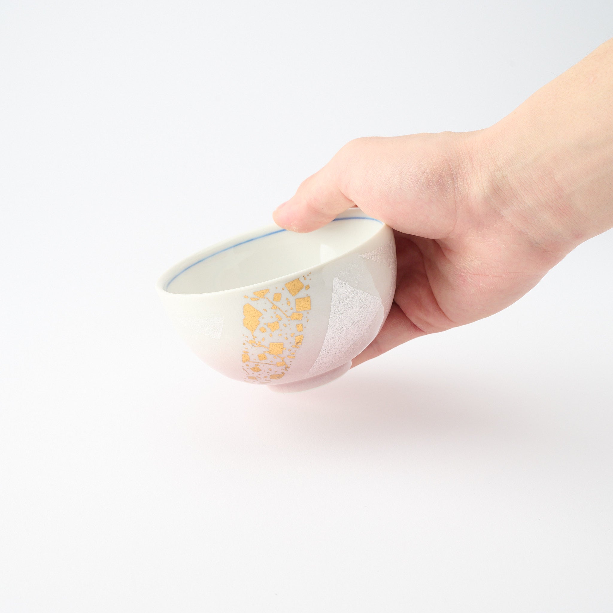 Ginsai with Gold Rice Bowl Pair - JAPAN KUTANI SHOP