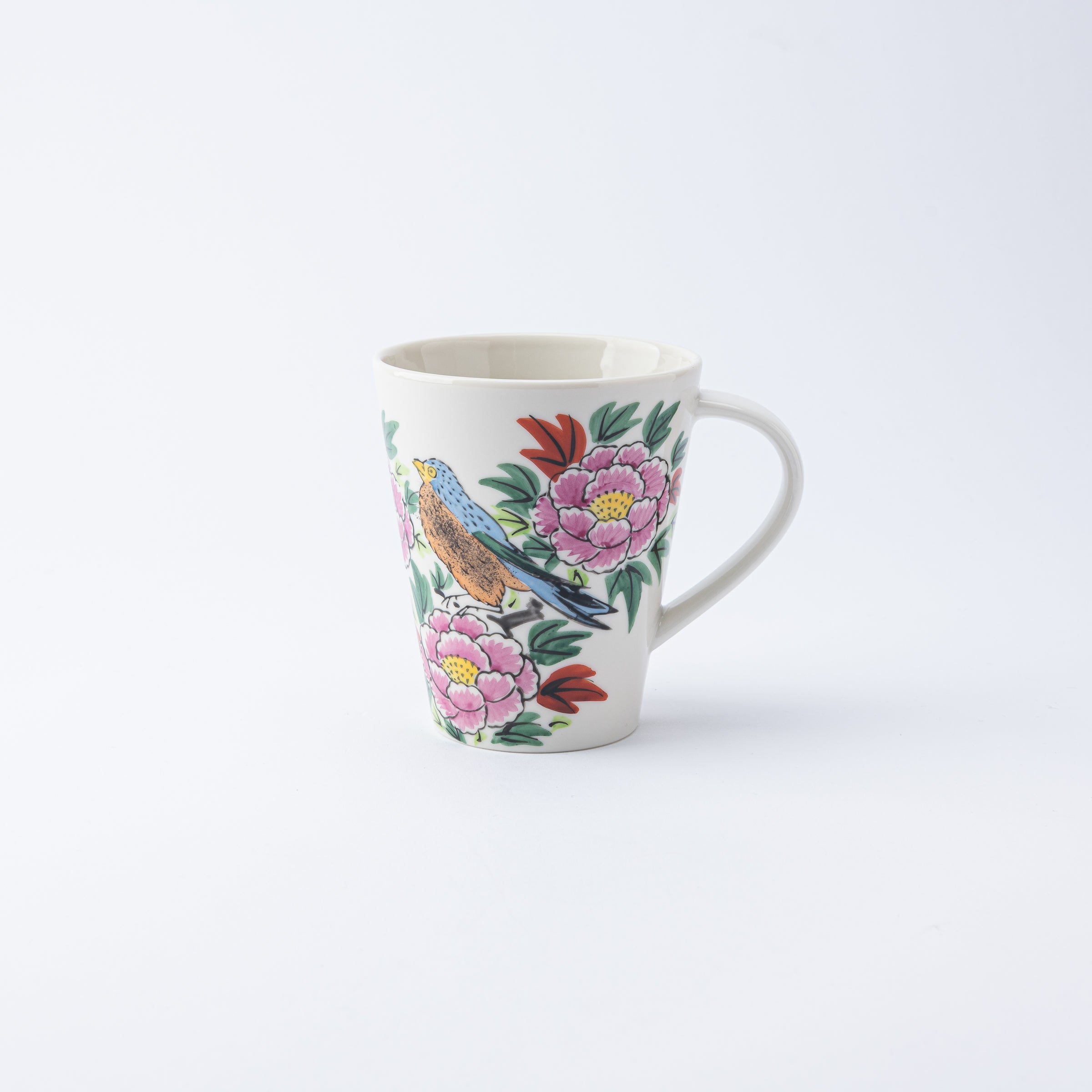 ビッグマグカップ 花に鳥 - JAPAN KUTANI SHOP